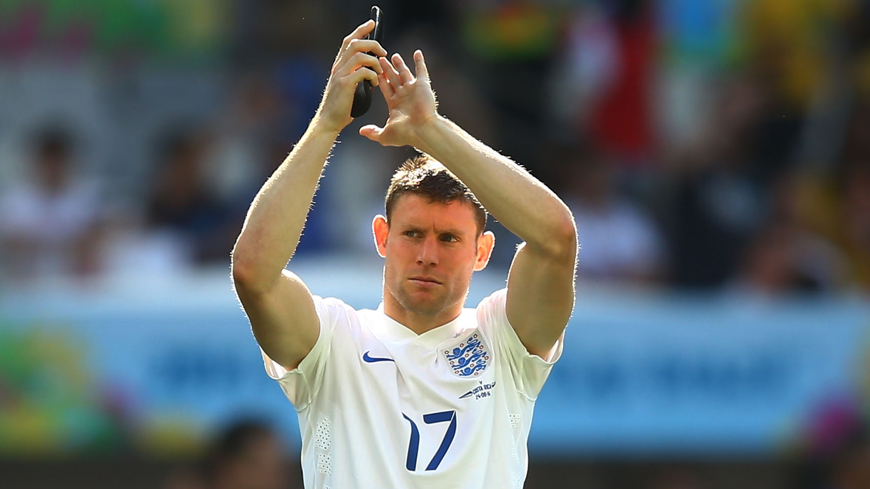 James Milner England June 2014 Post Match Clapping