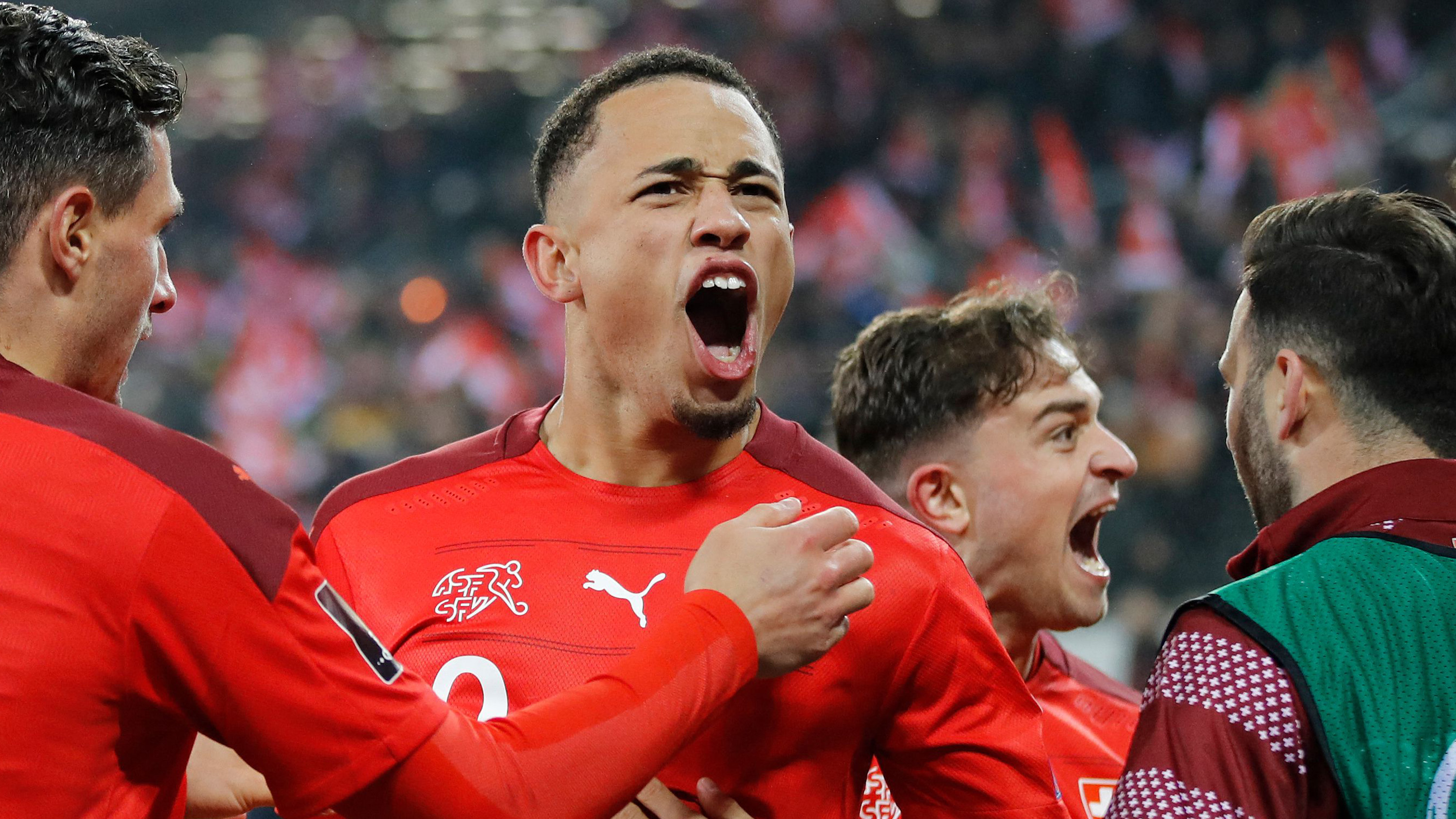 Noah Okafor Switzerland Celebration