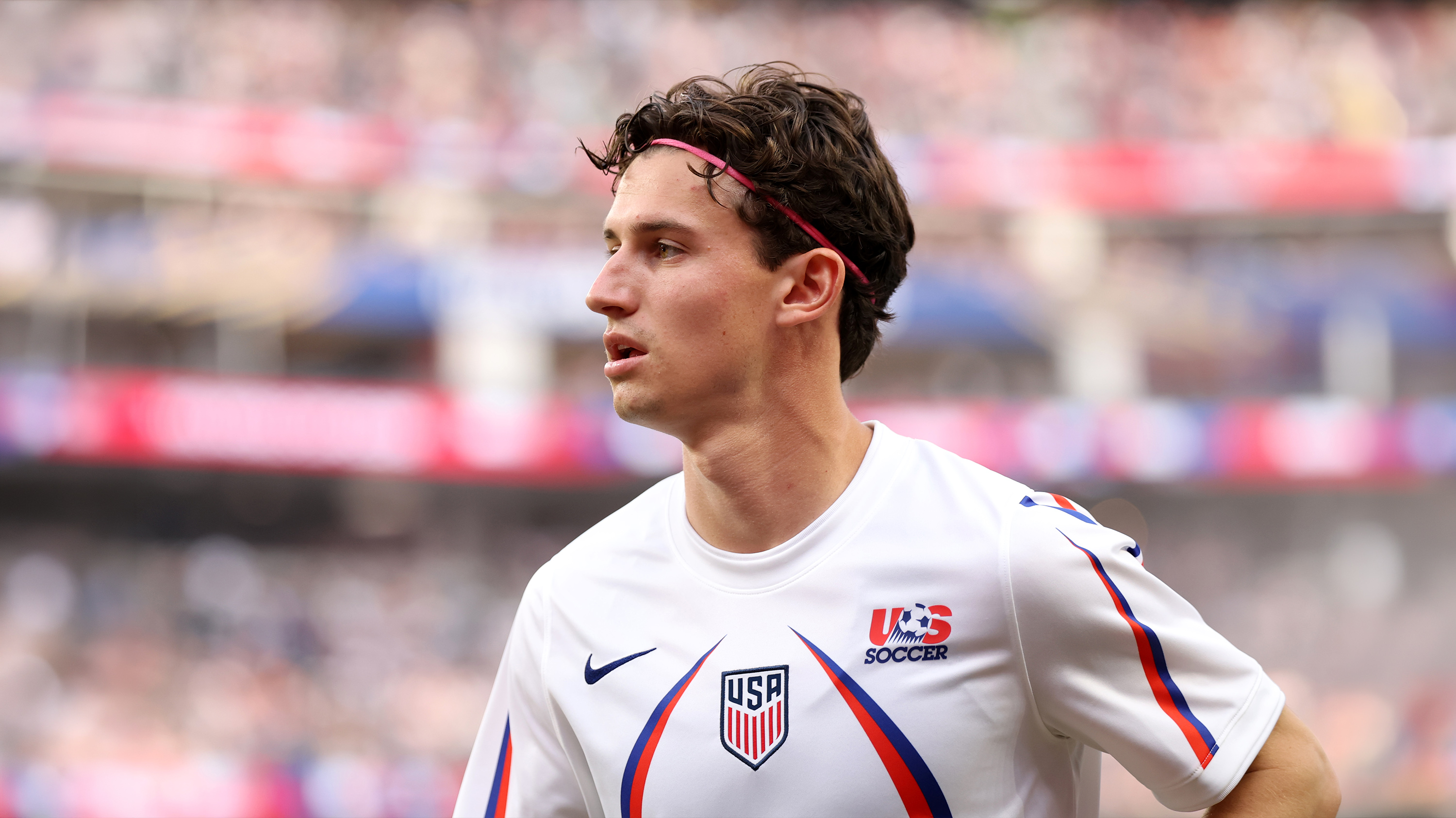 Brenden Aaronson USA Jul 26 Warm Up