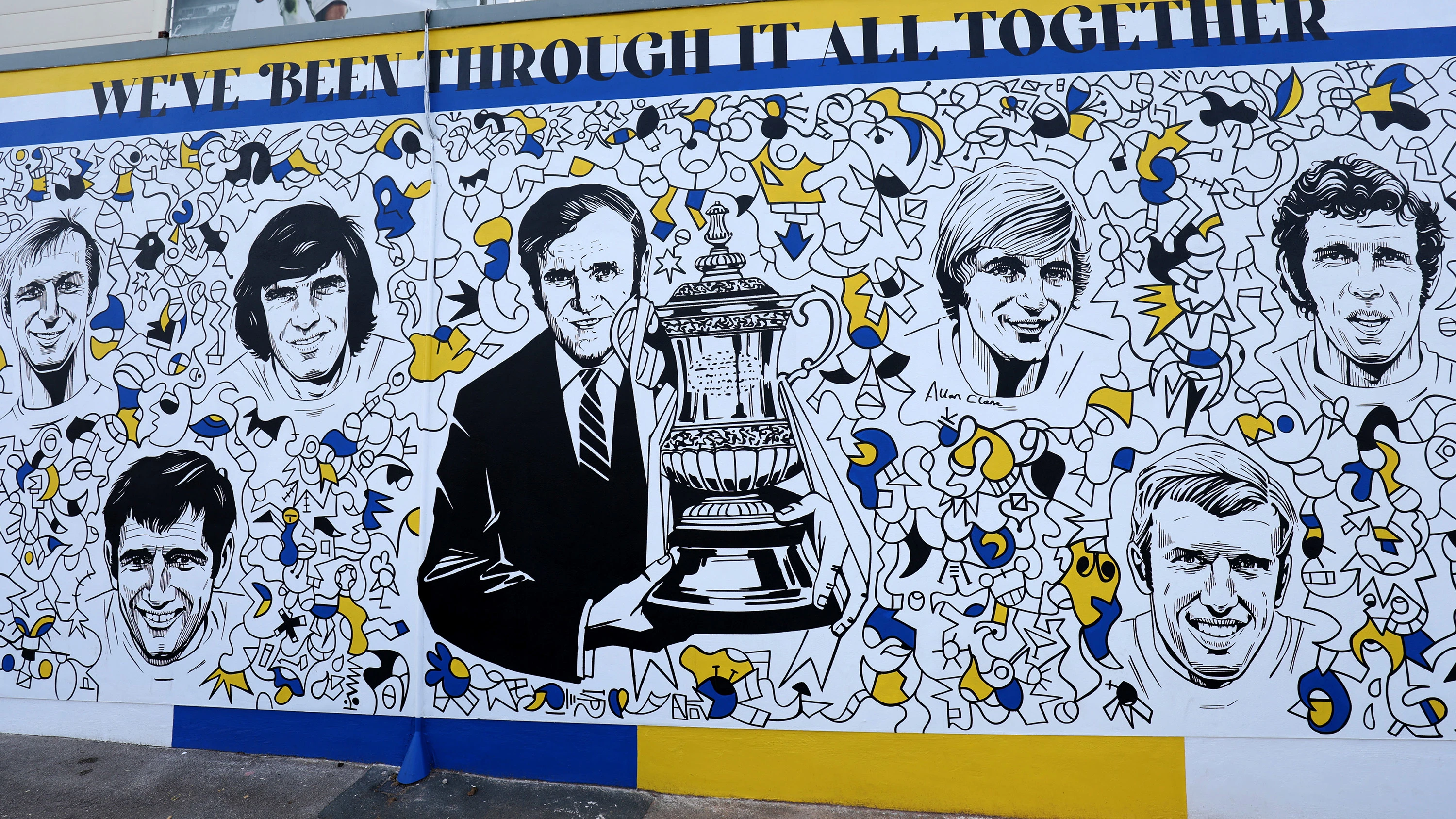 1972 FA Cup Mural Elland Road