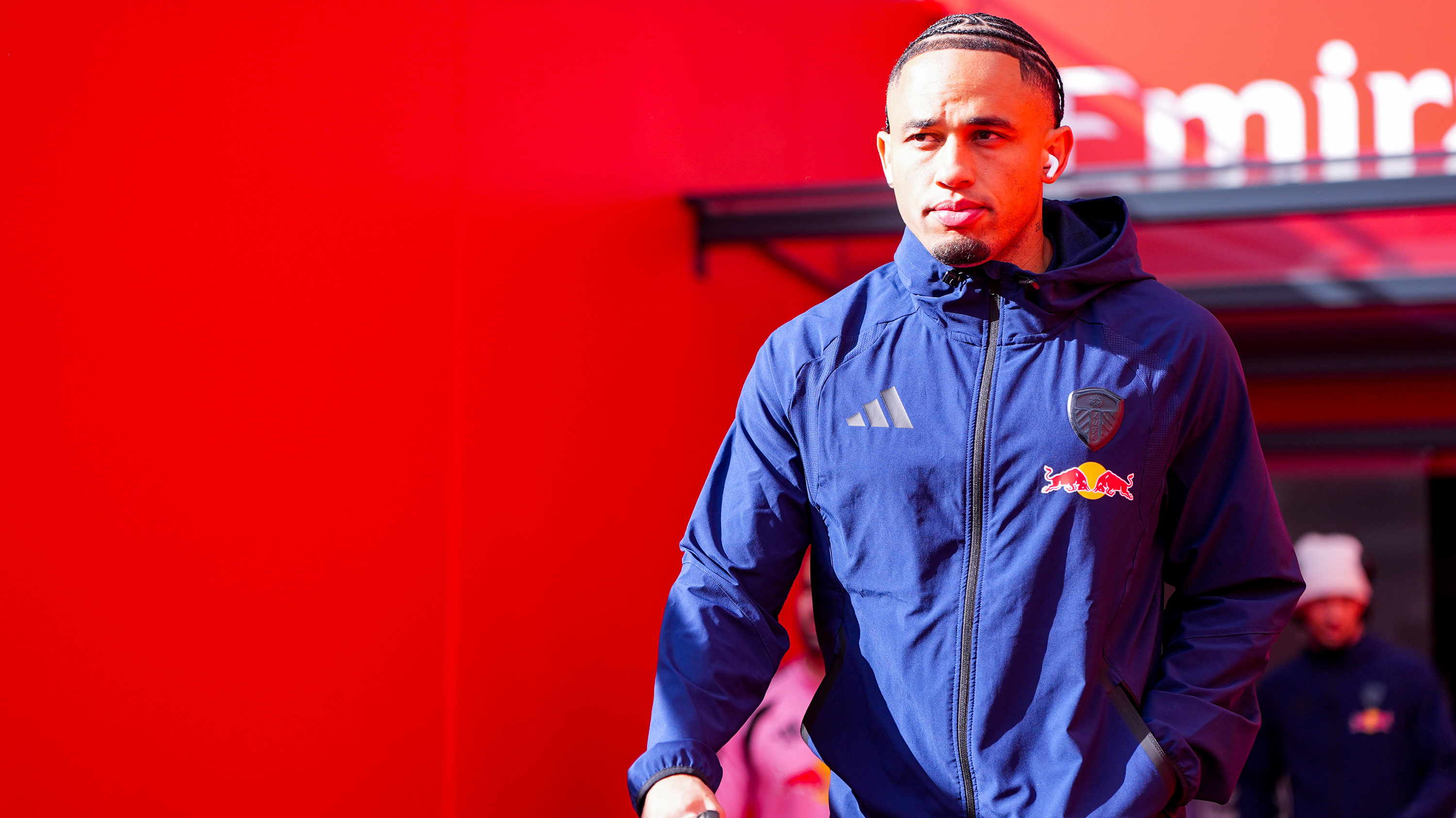 Noah Okafor arrival Emirates Stadium Oct 26