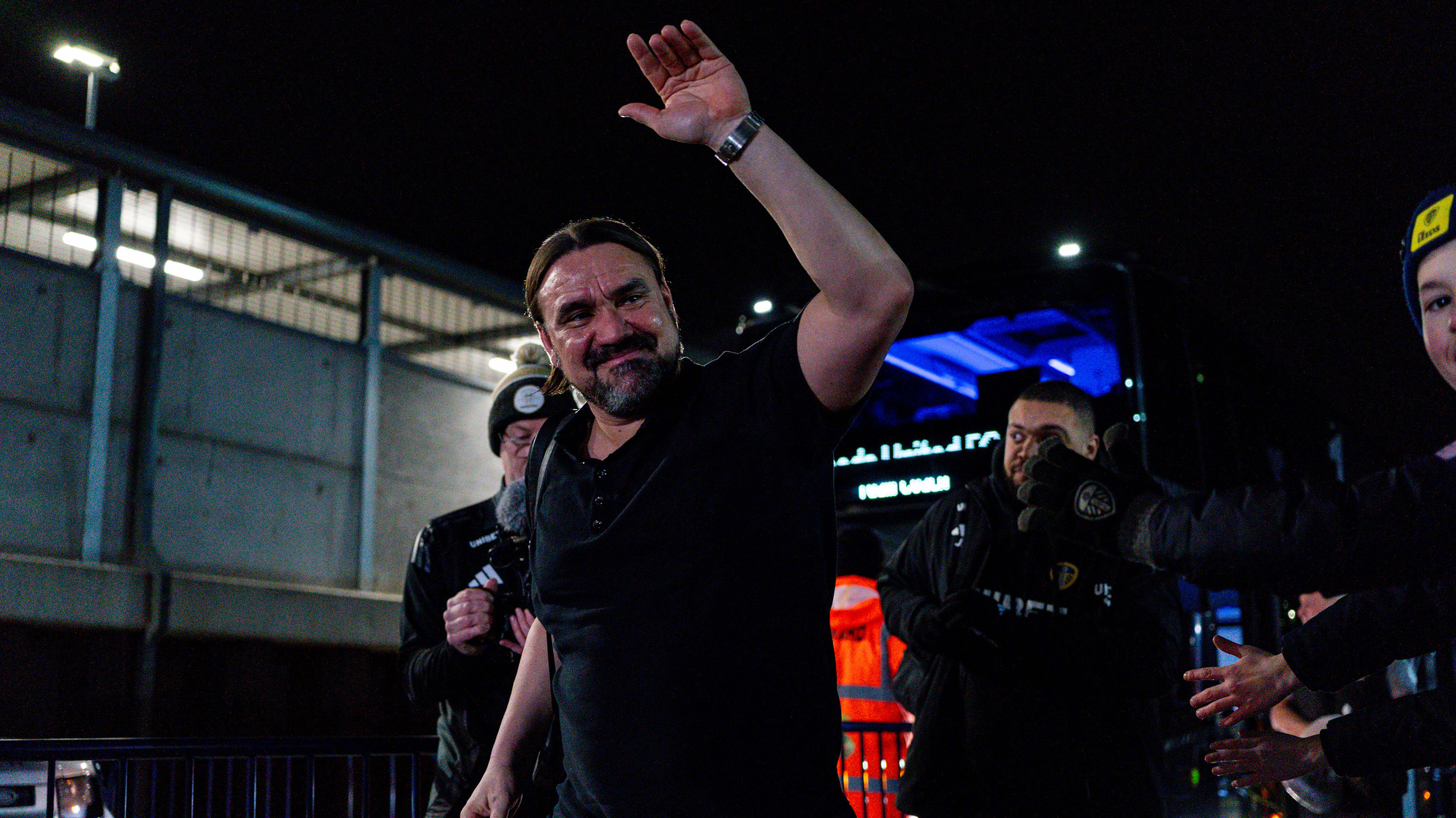 Daniel Farke arrives at ER