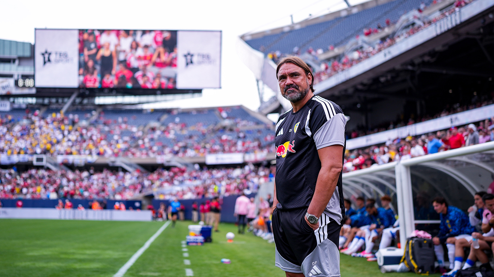 Daniel Farke Liverpool Aug 26 Standing in dugout