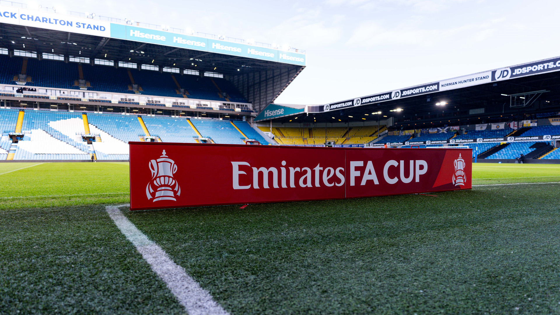 Elland Road FA Cup branding