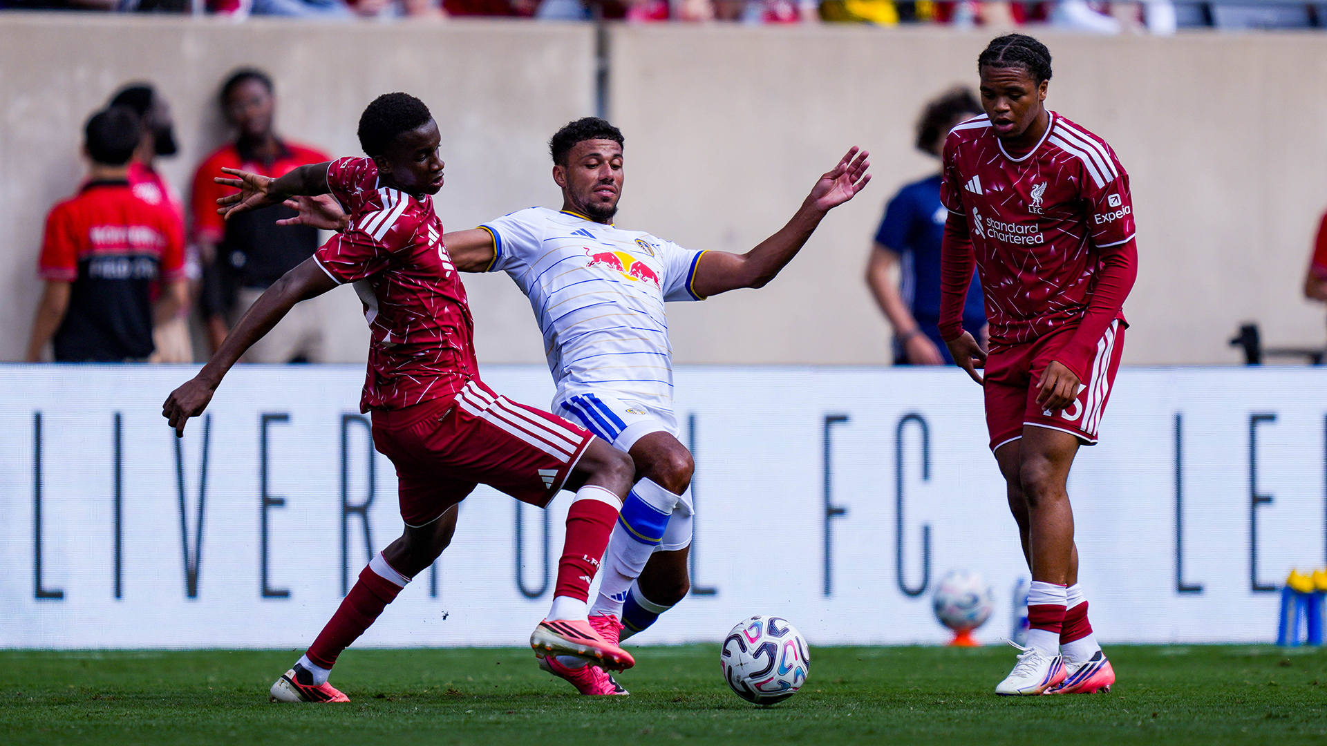 James Justin Liverpool Aug 26 Challenging for ball