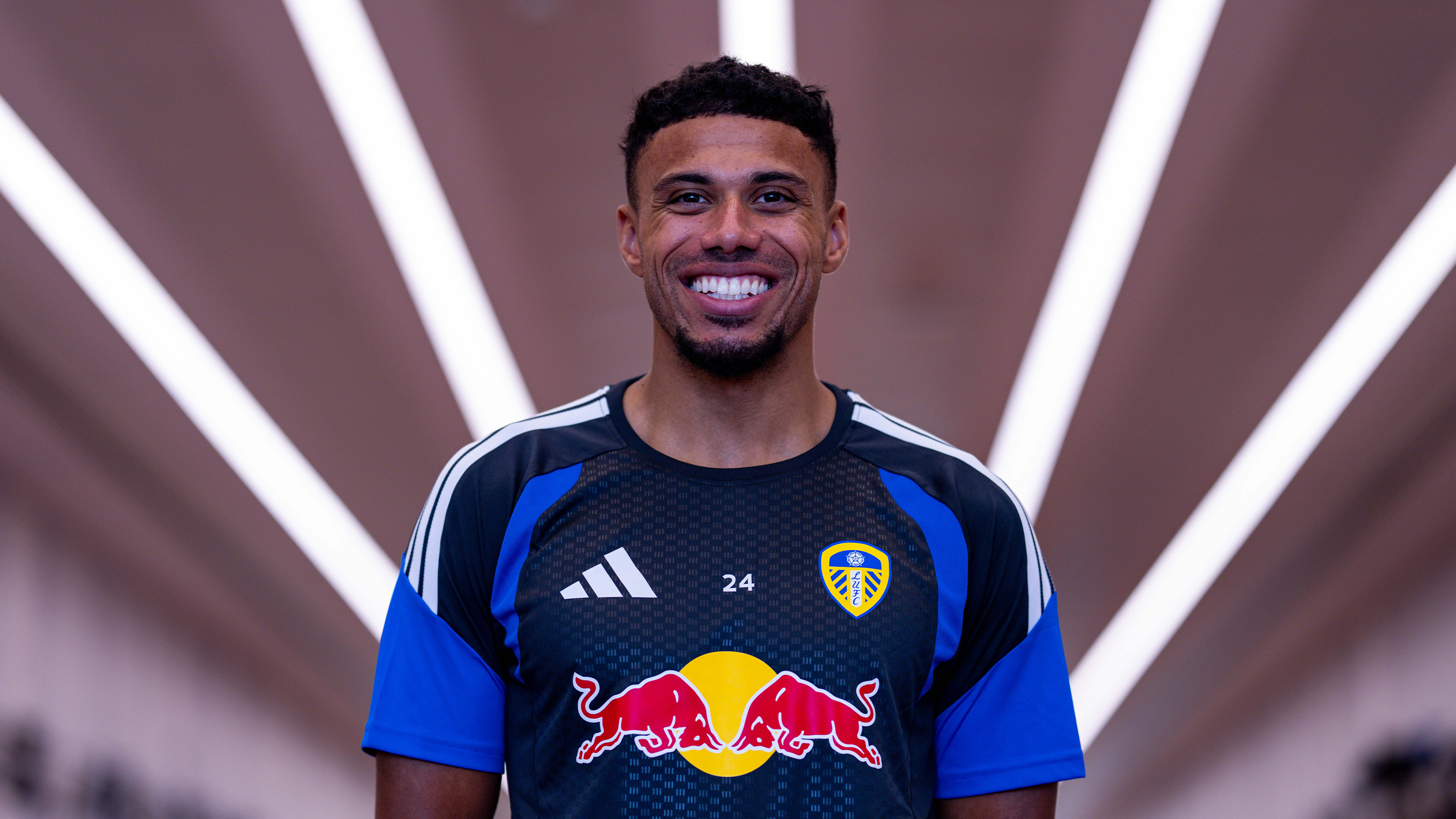 James Justin Pre-Season Day 1 July 26 Standing Smiling