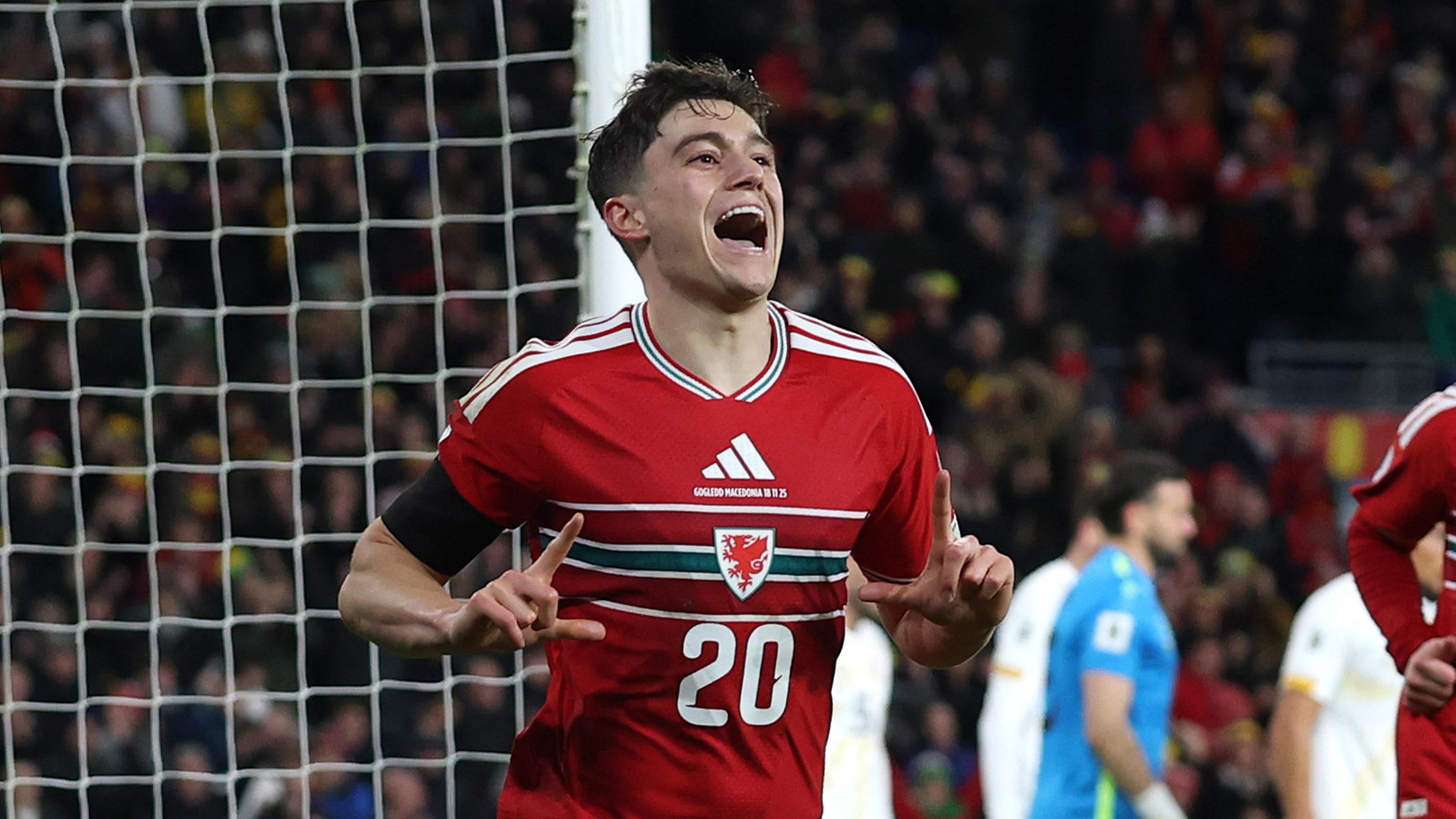 Dan James Wales Celebrating North Macedonia