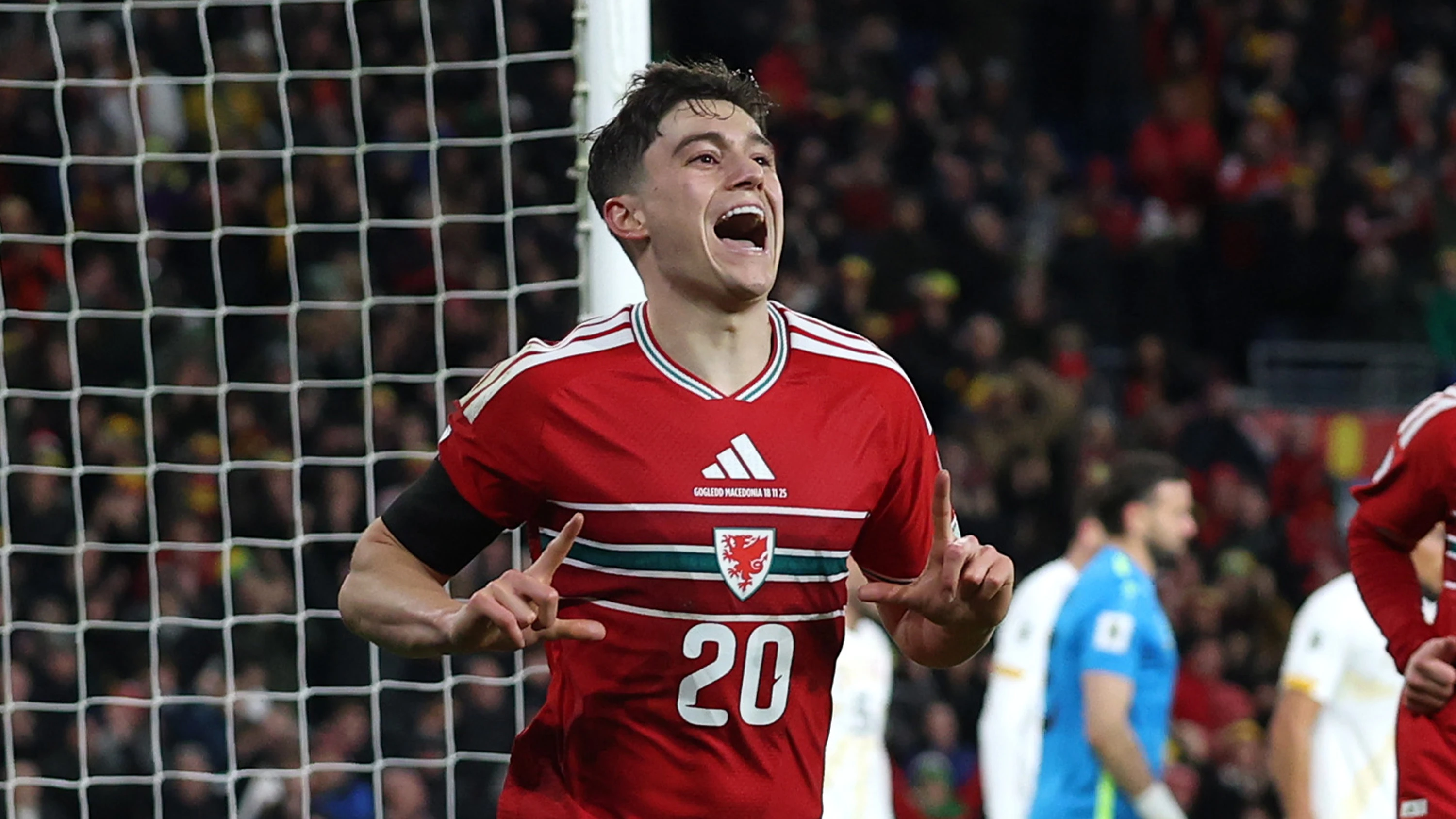 Dan James Wales Celebrating North Macedonia