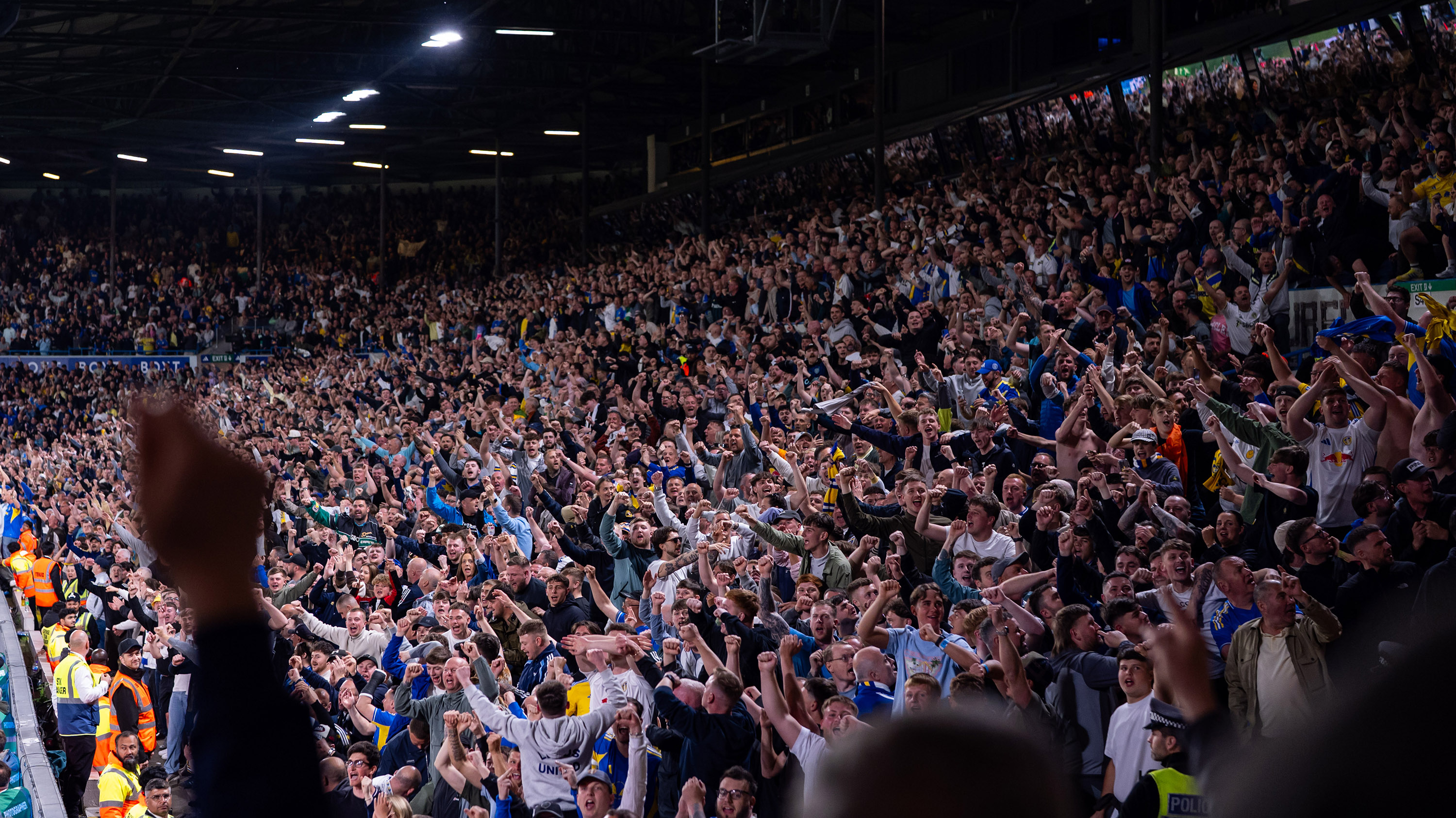 Fans celebrating Burnley