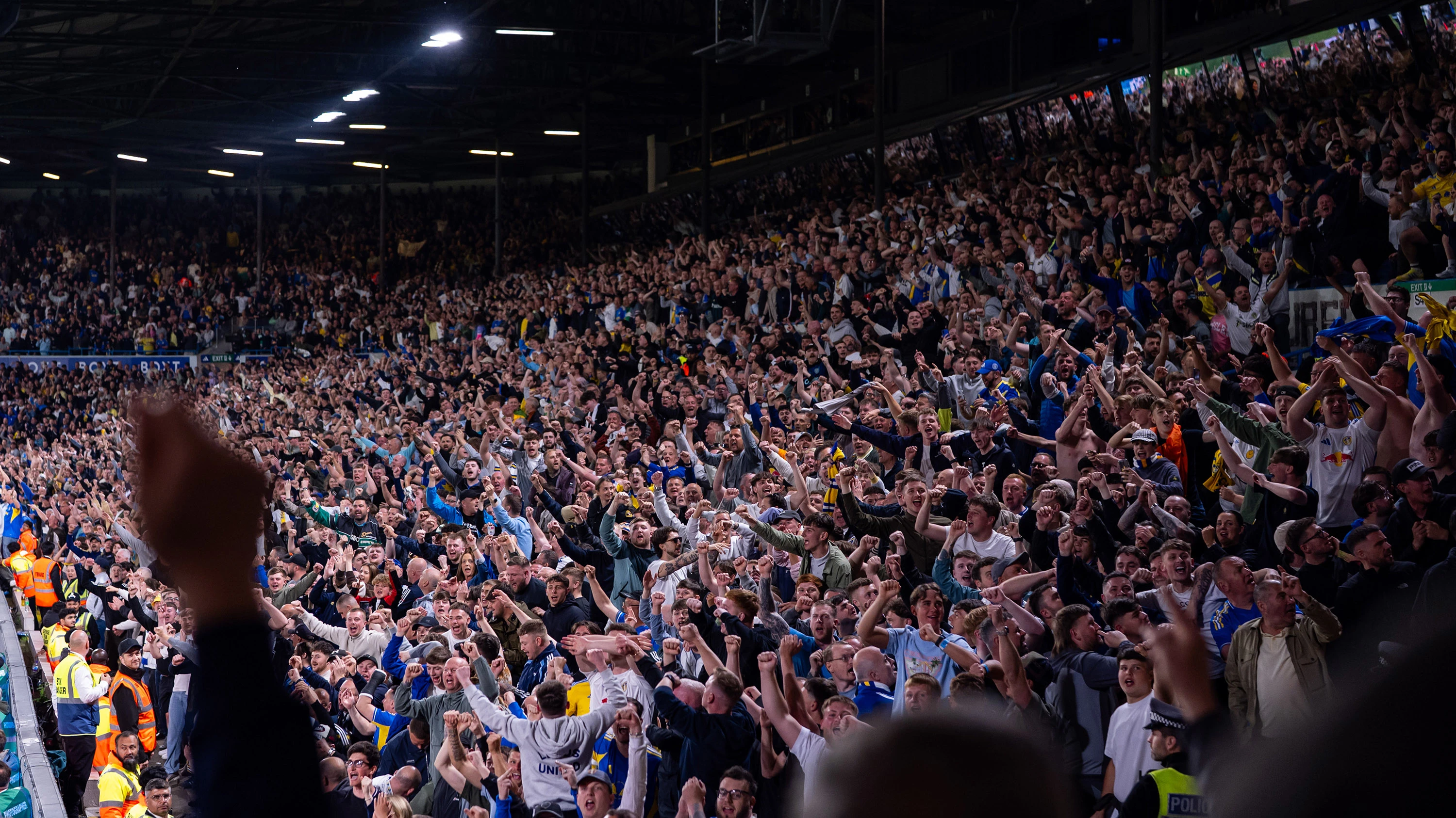 Fans celebrating Burnley
