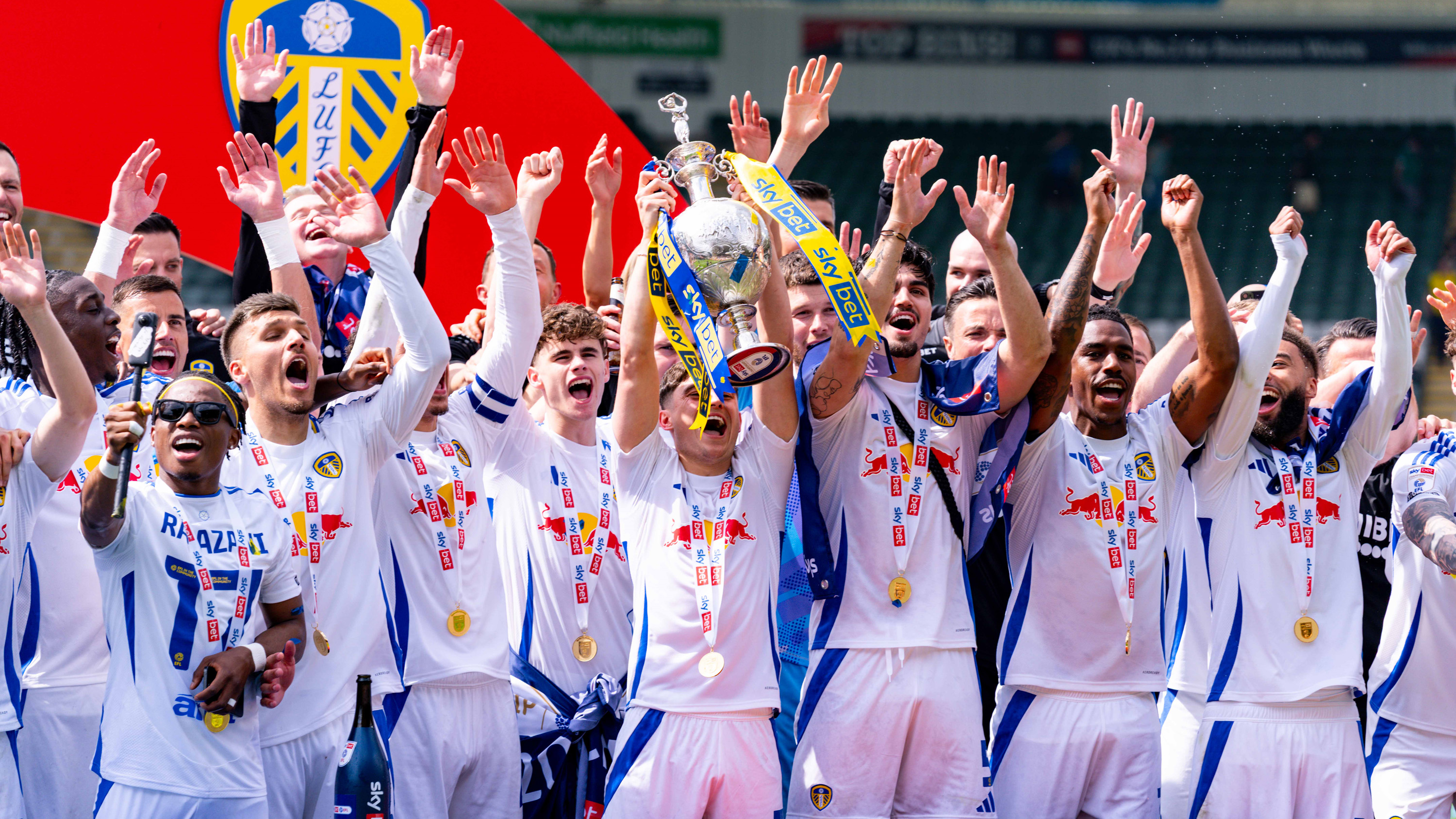 Dan James Championship trophy