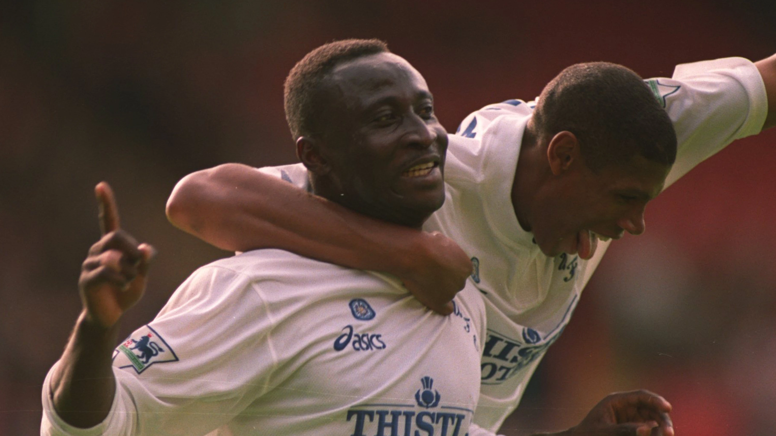 Tony Yeboah Wimbledon Sept 95 Celebrating goal