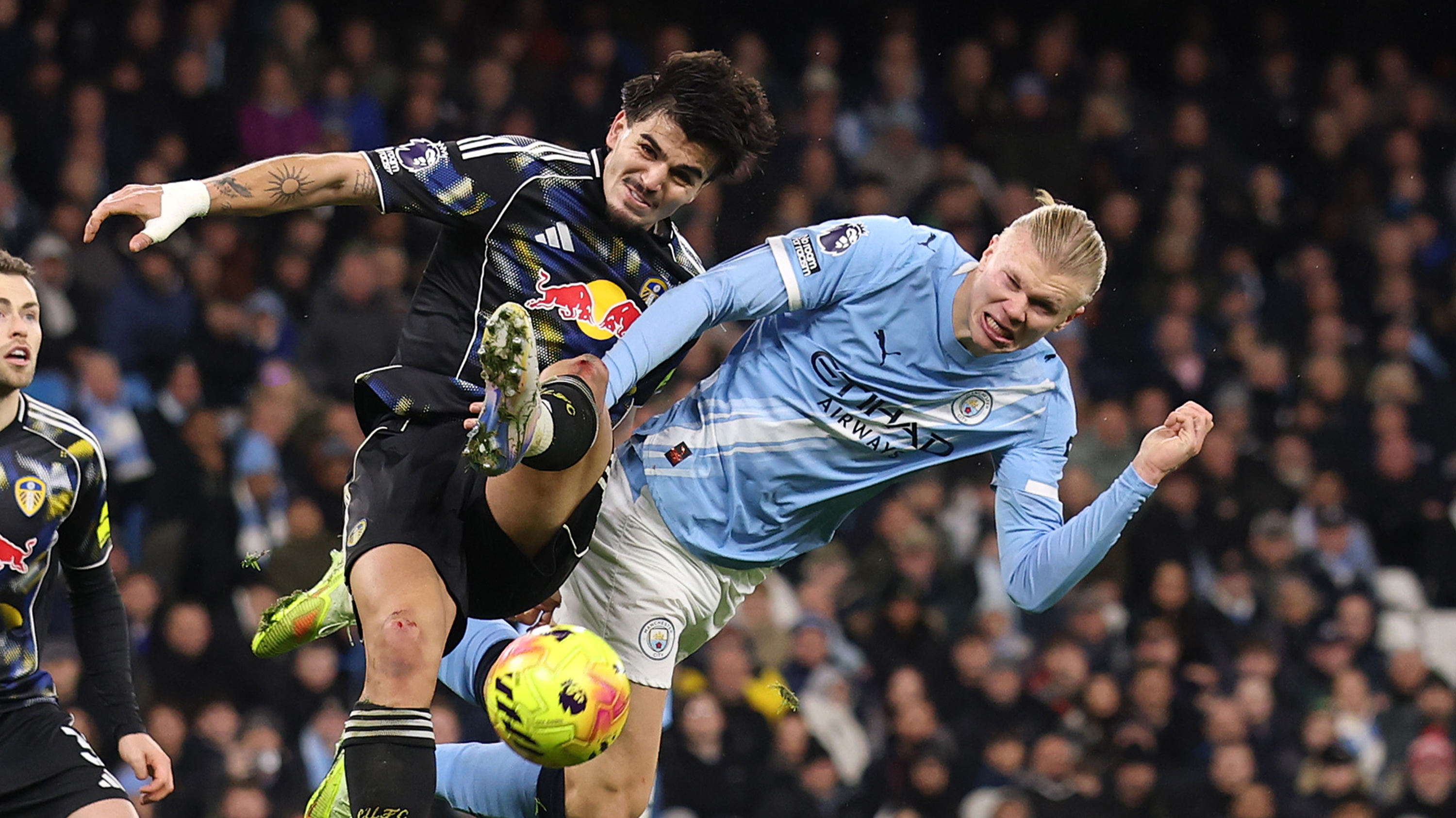 Struijk Haaland Man City Etihad