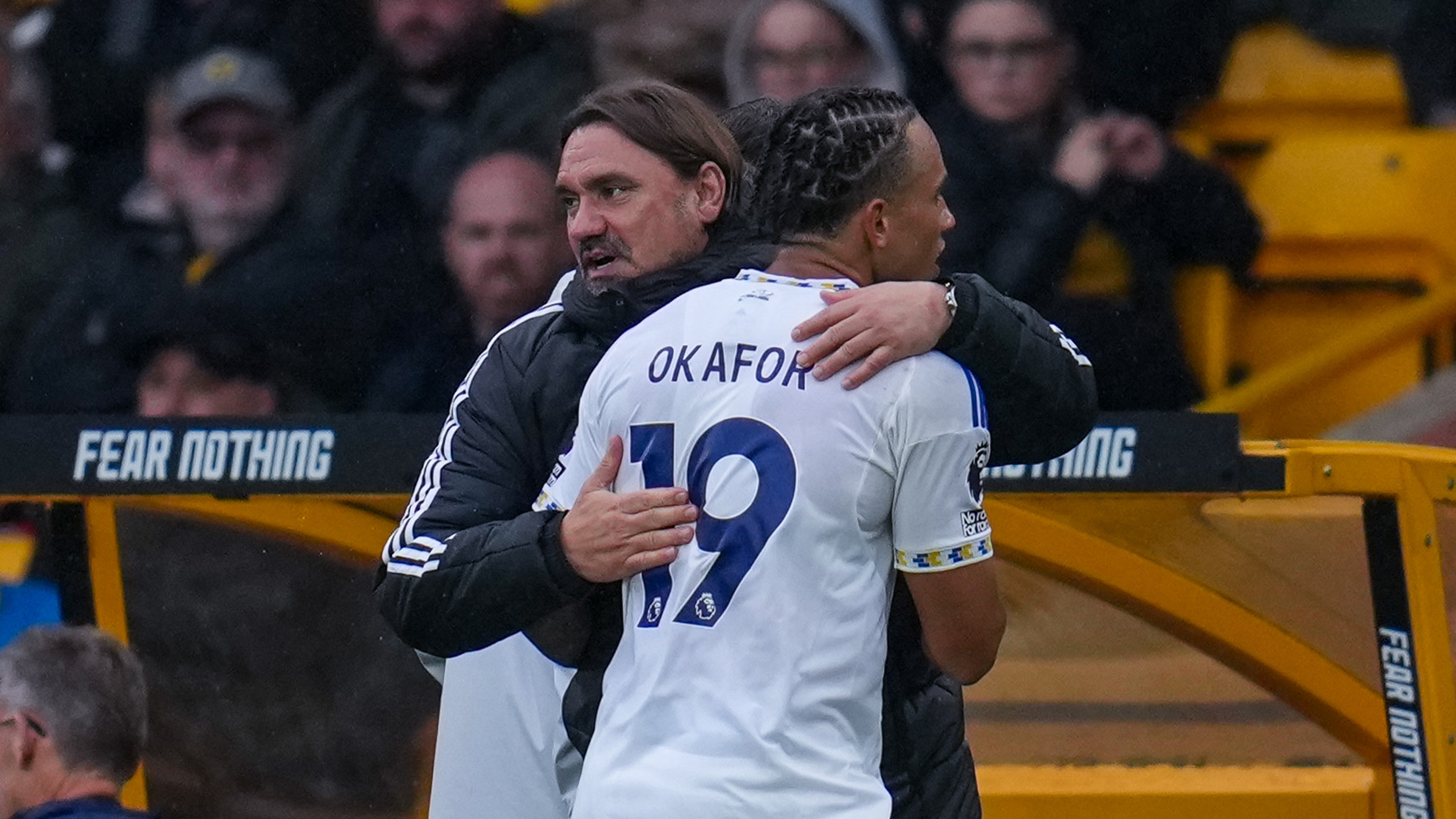 Farke Okafor Wolves Sept 25 Hug