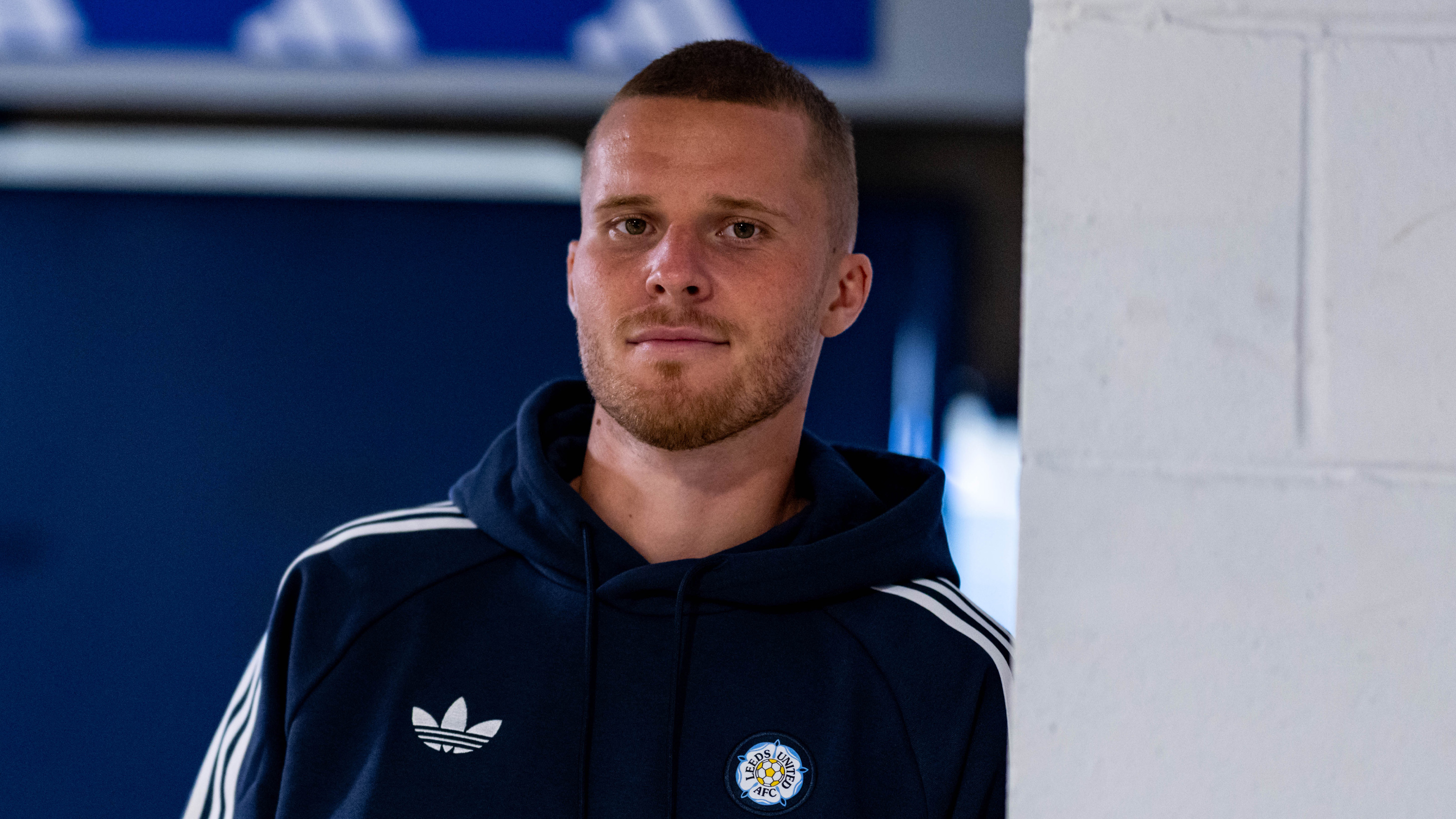 Nico Elvedi New Signing Aug 26 Leaning against wall