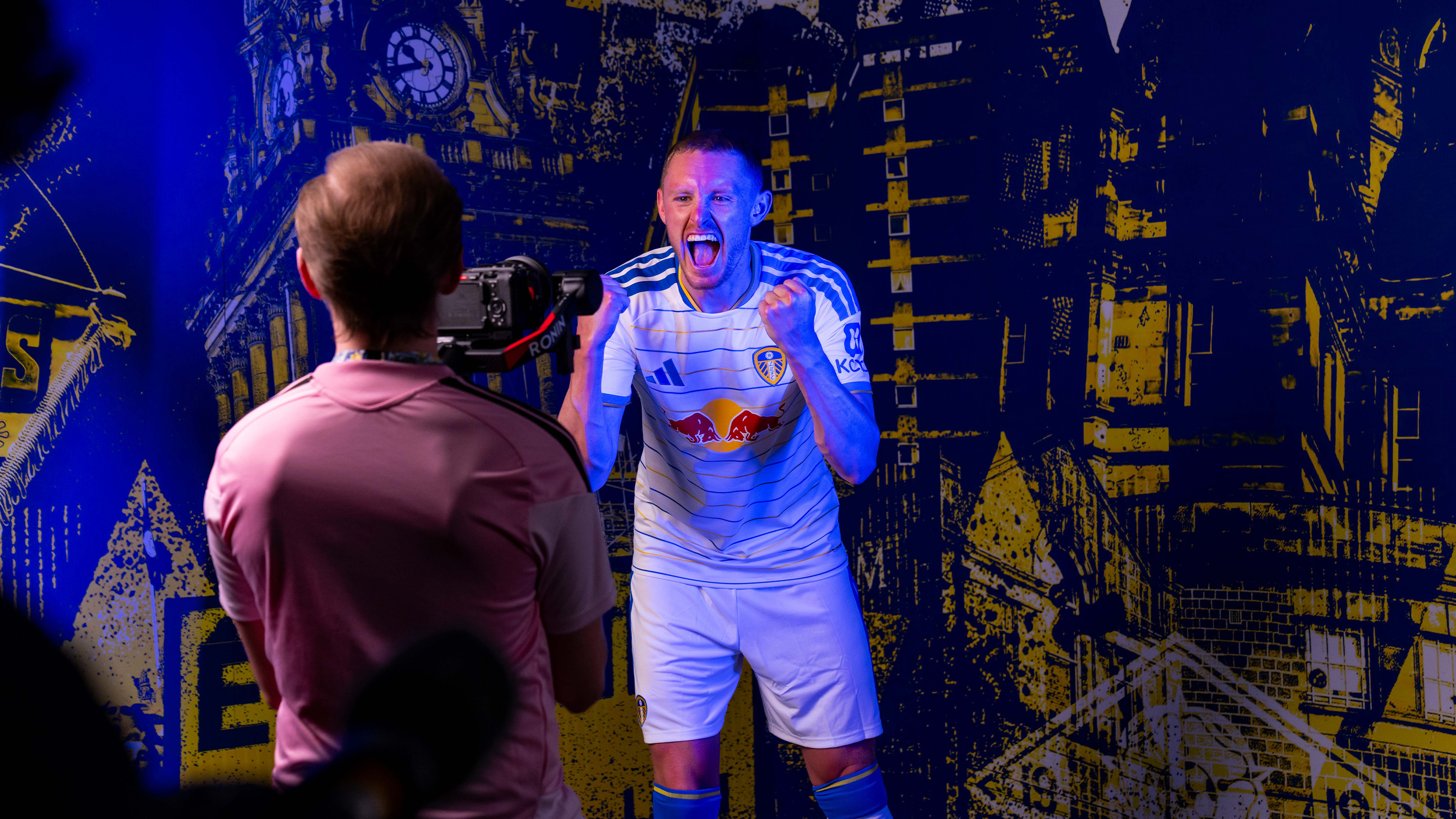 Sean Longstaff Media Day Aug 26 Celebrating down camera