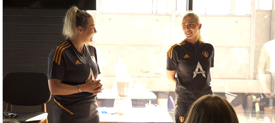 Cath and Bridie at Go Ahead banner.jpg