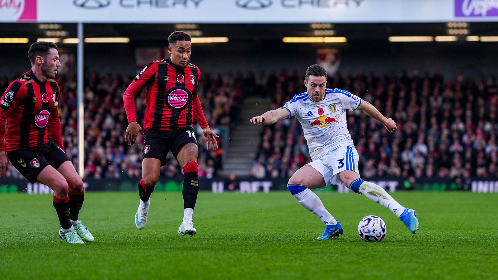 Gabriel Gudmundsson action shot vs Bournemouth (A) Oct 26