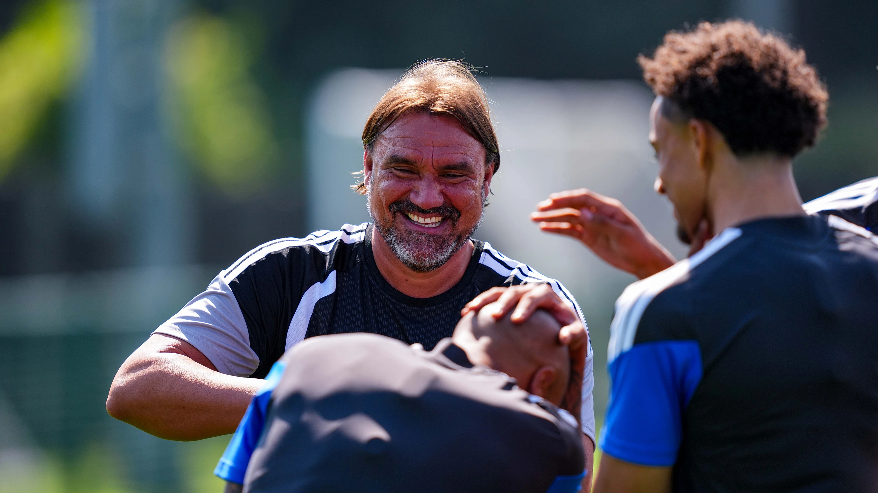 Daniel Farke Training Thorp Arch Jul 26 Smiling