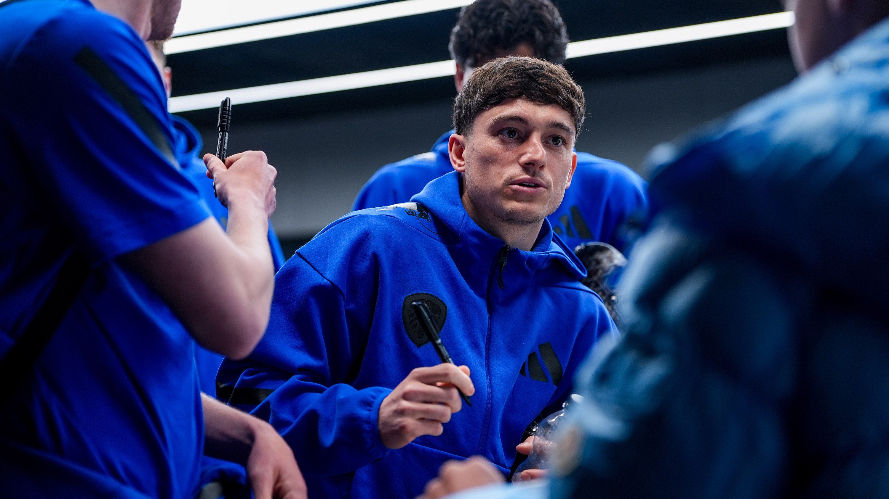 Daniel James arrival Tottenham Hotspur Stadium