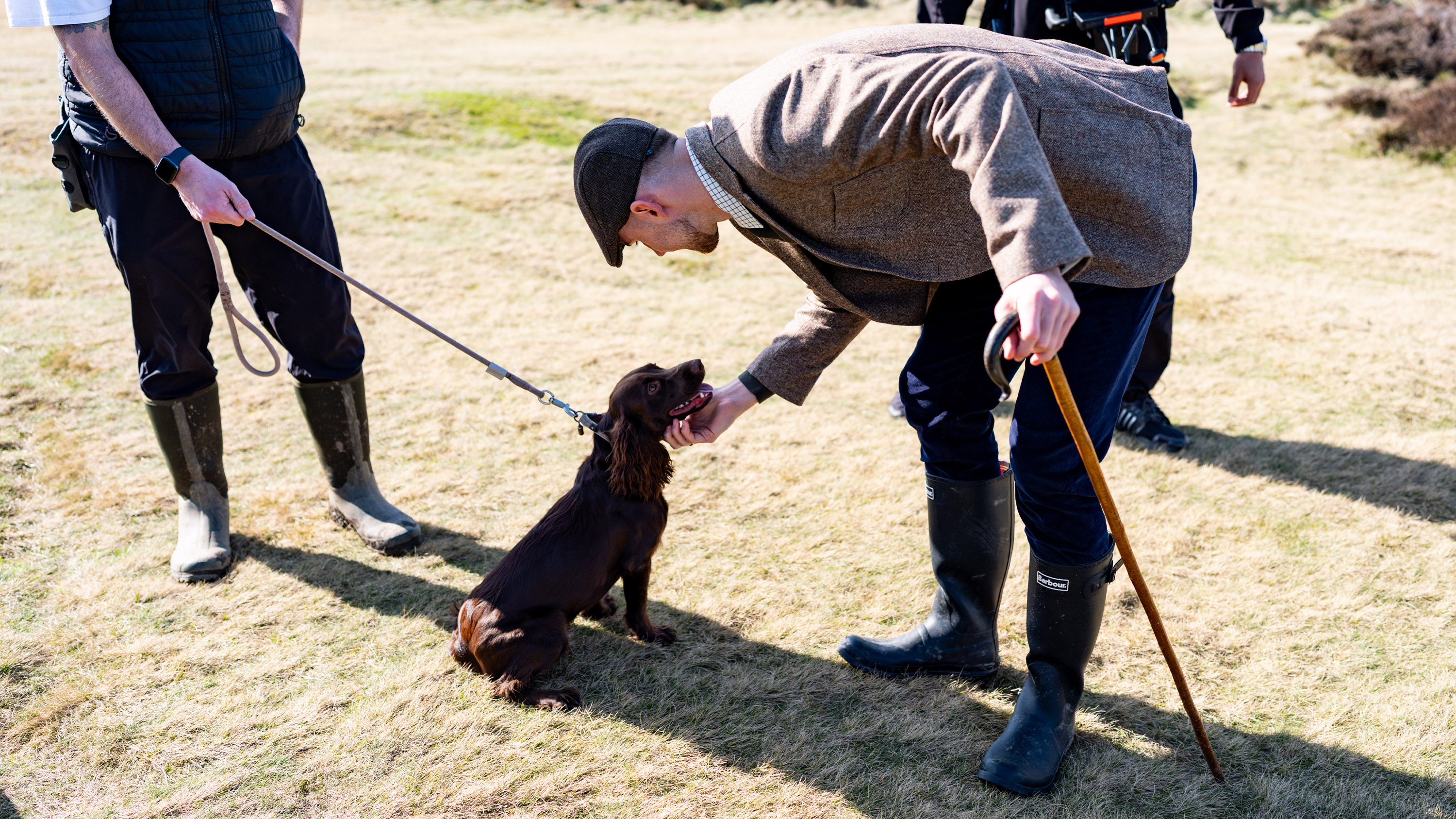 2627 Away Kit Shoot Farmer Stach with dog