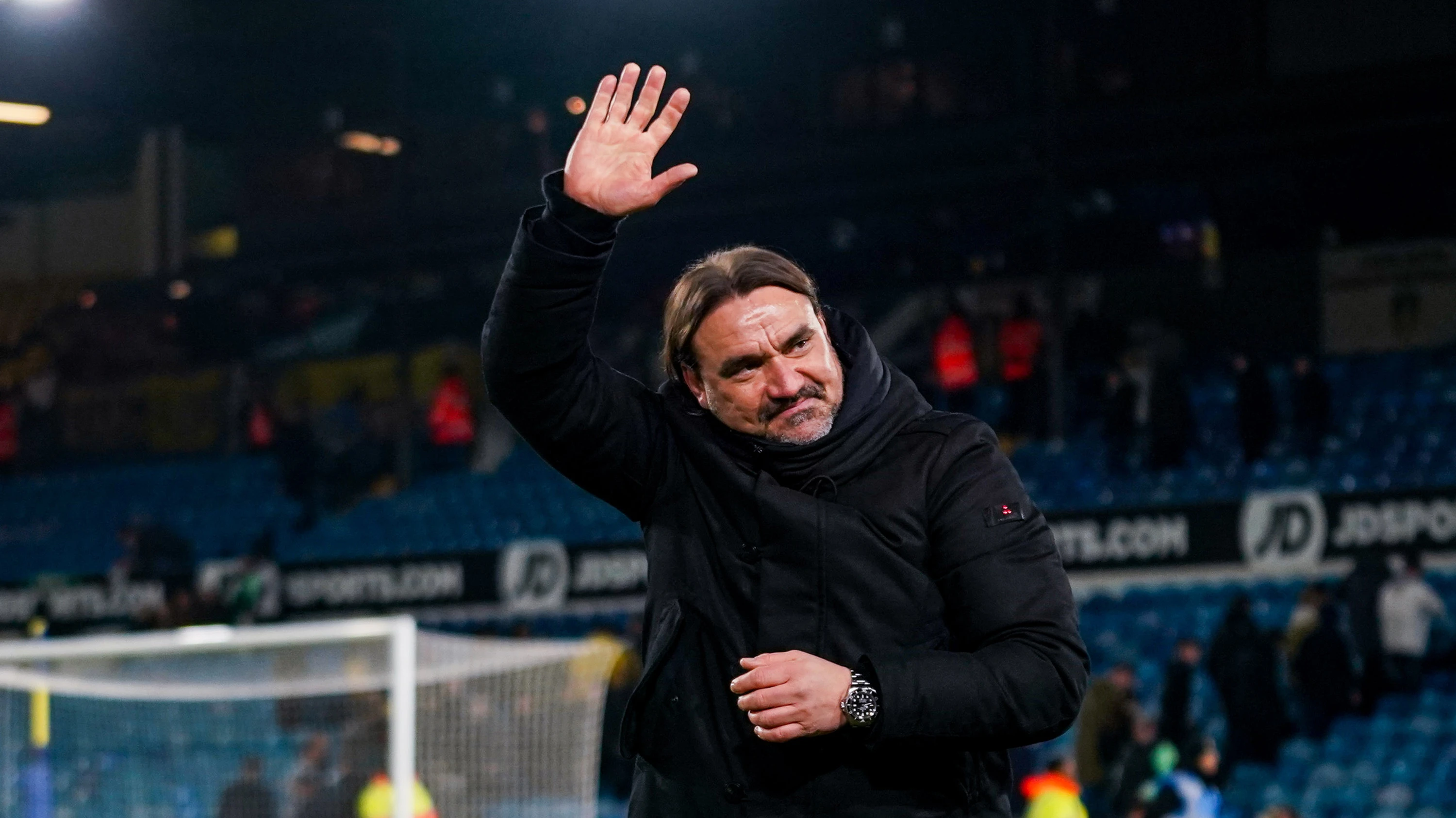 Daniel Farke Waving Elland Road