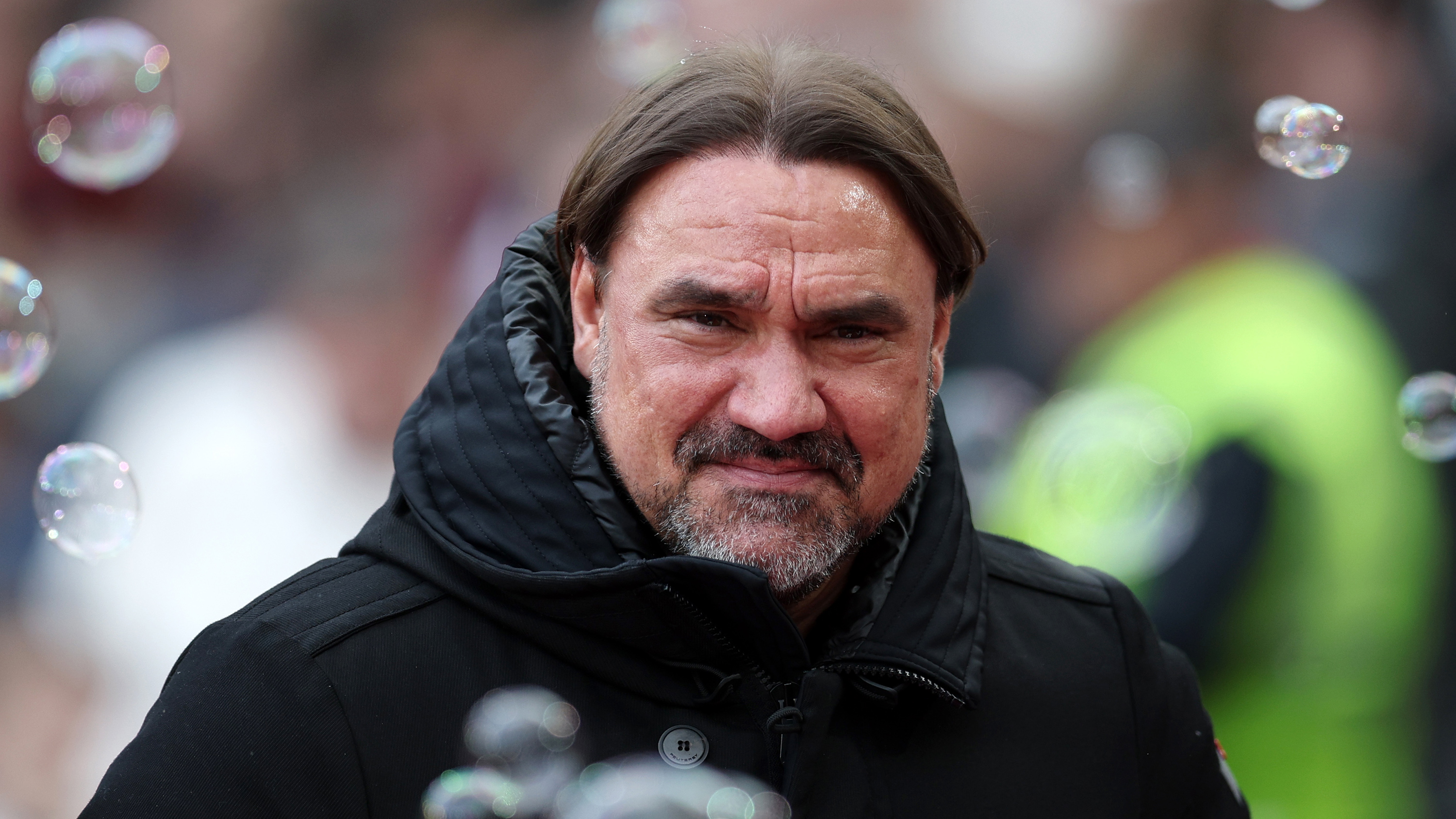 Daniel Farke West Ham Apr 26 Smiling Bubbles