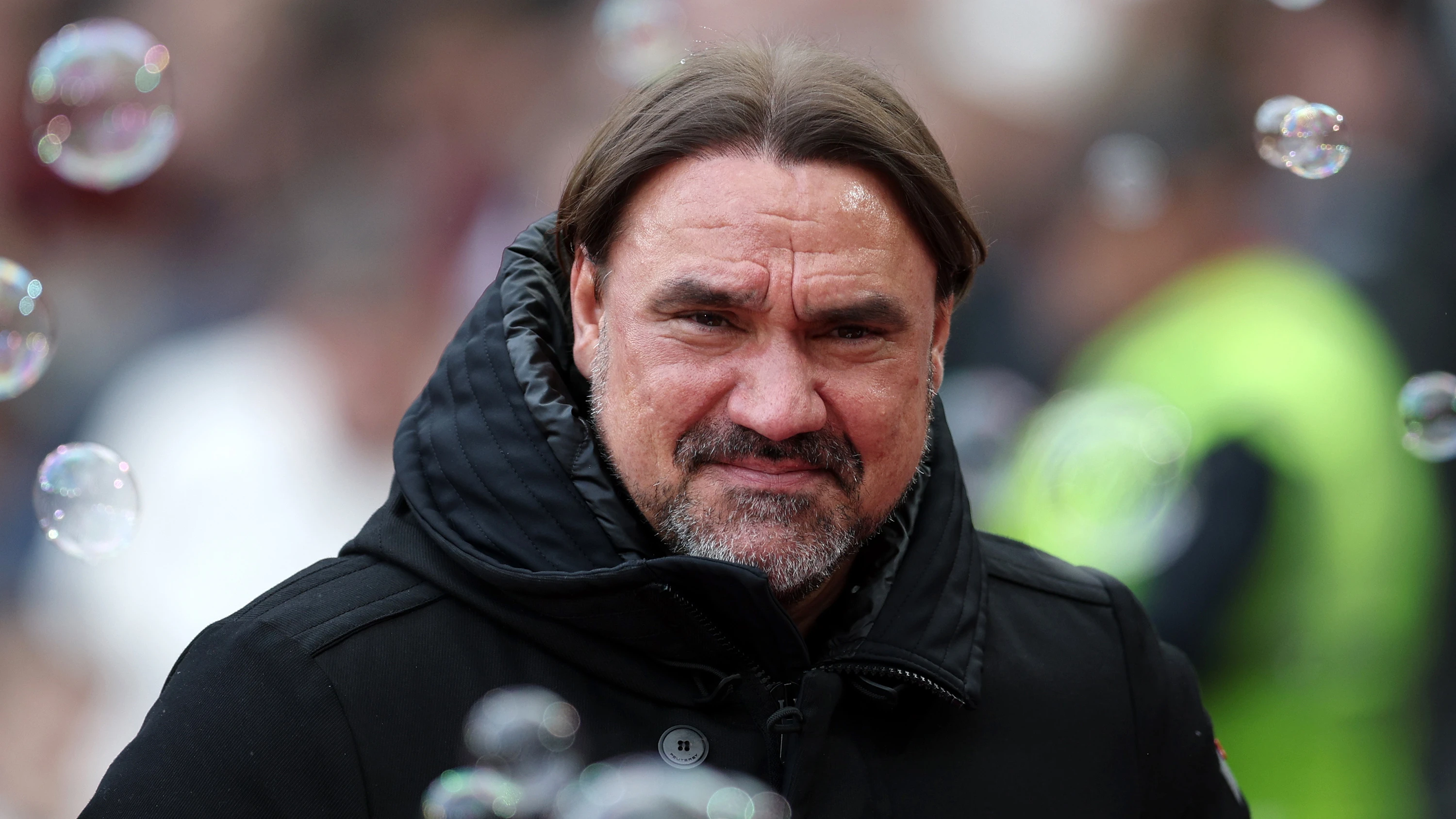 Daniel Farke West Ham Apr 26 Smiling Bubbles