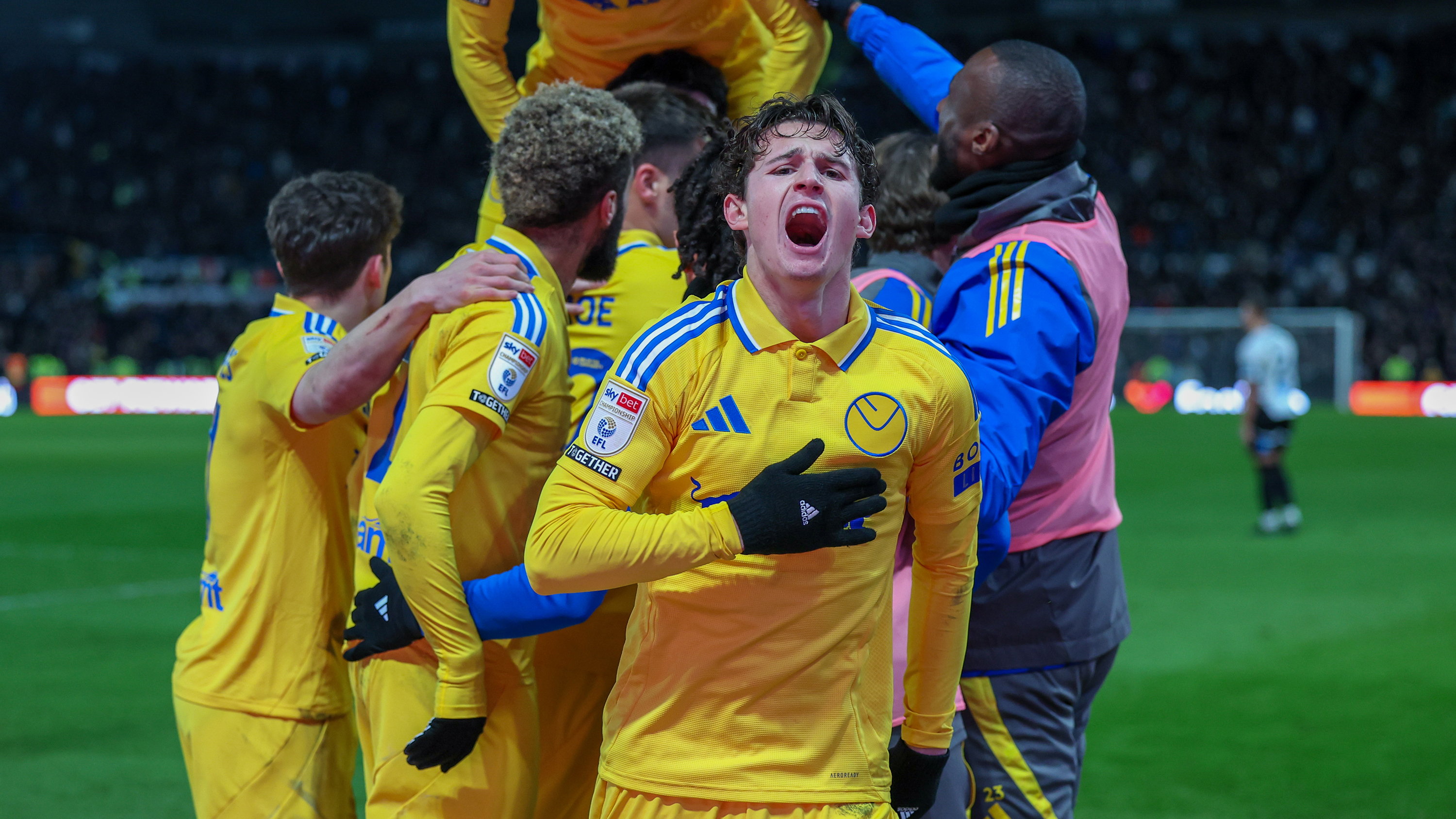 AARONSON CELEBRATION DERBY AWAY