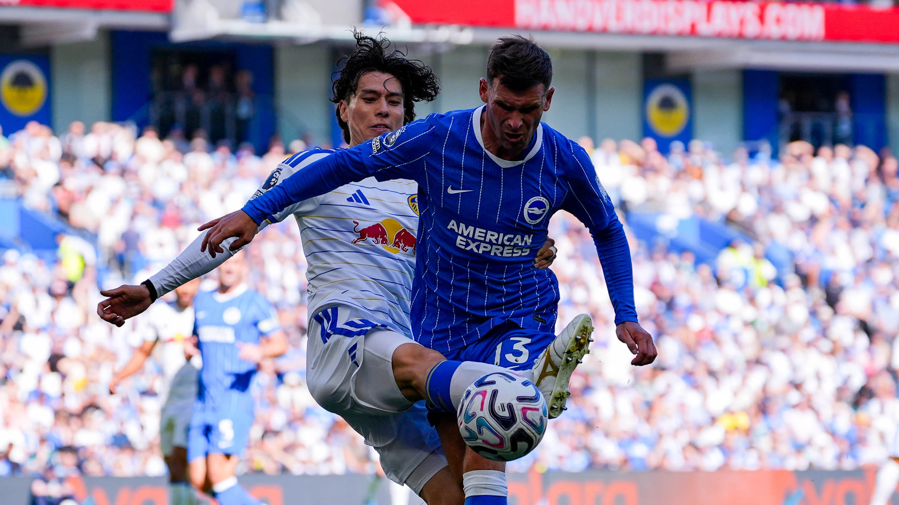 Ao Tanaka Brighton Sept 26 Challenging for ball