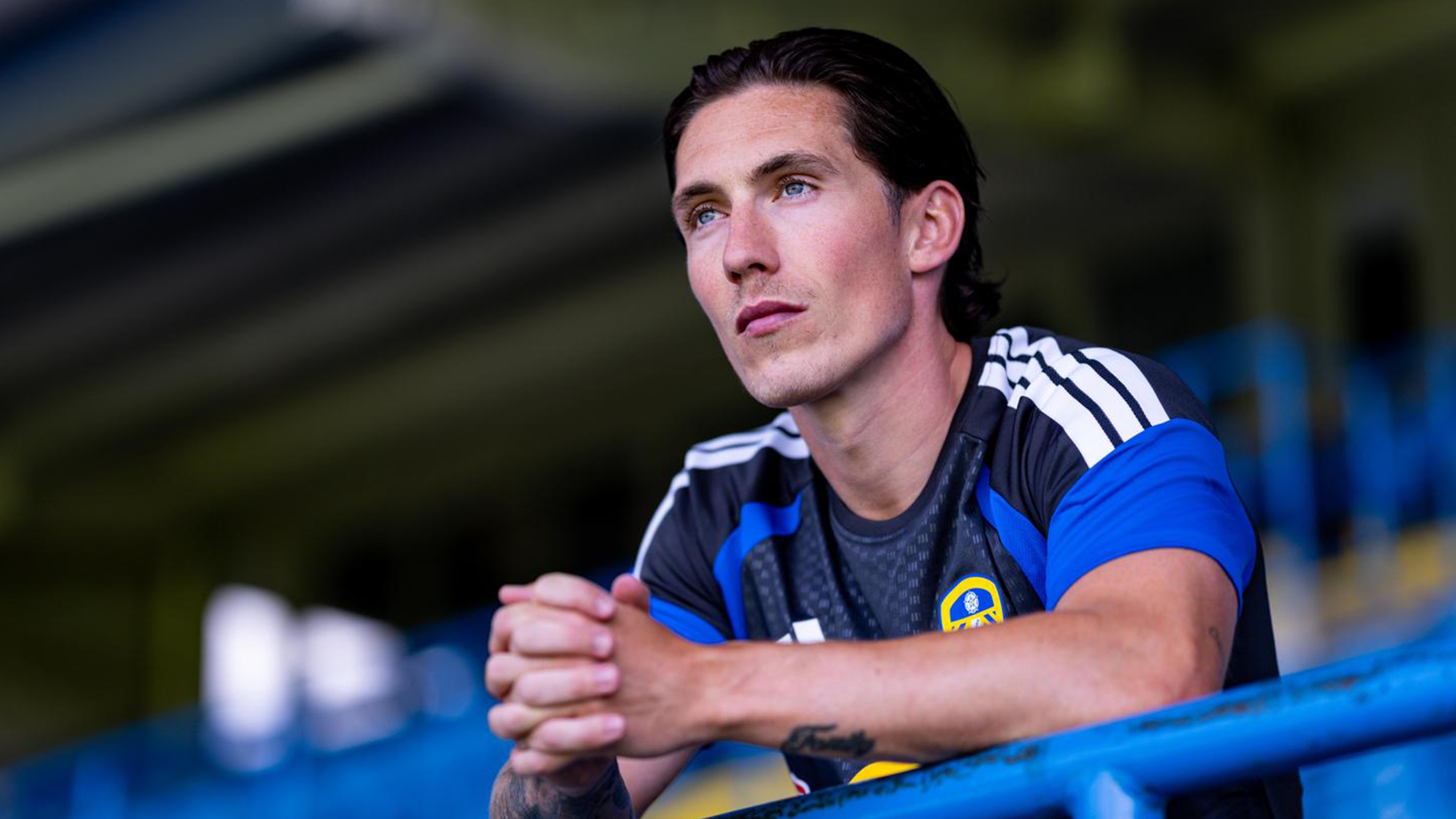Harry Wilson Signing Jul 26 Looking out across pitch