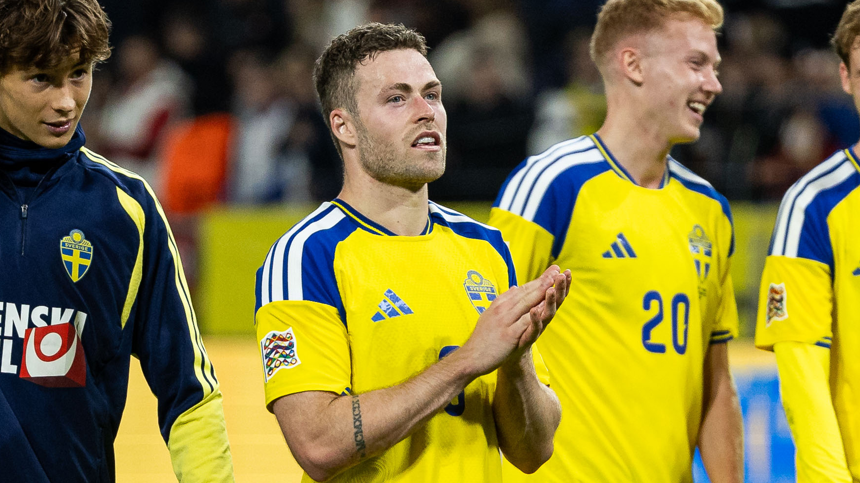 Gabriel Gudmundsson Sweden Poland Sep 26 Clapping post match