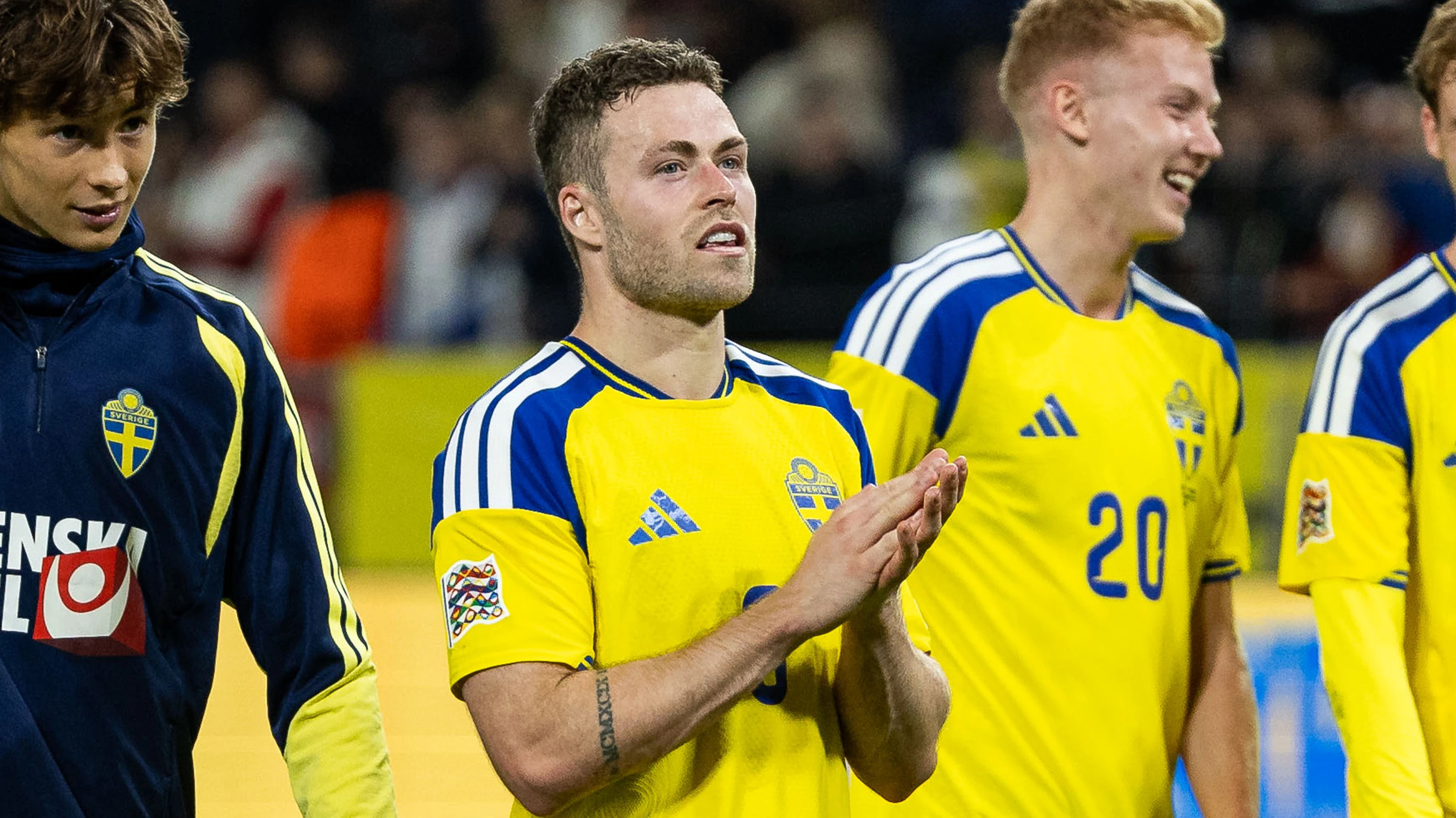 Gabriel Gudmundsson Sweden Poland Sep 26 Clapping post match
