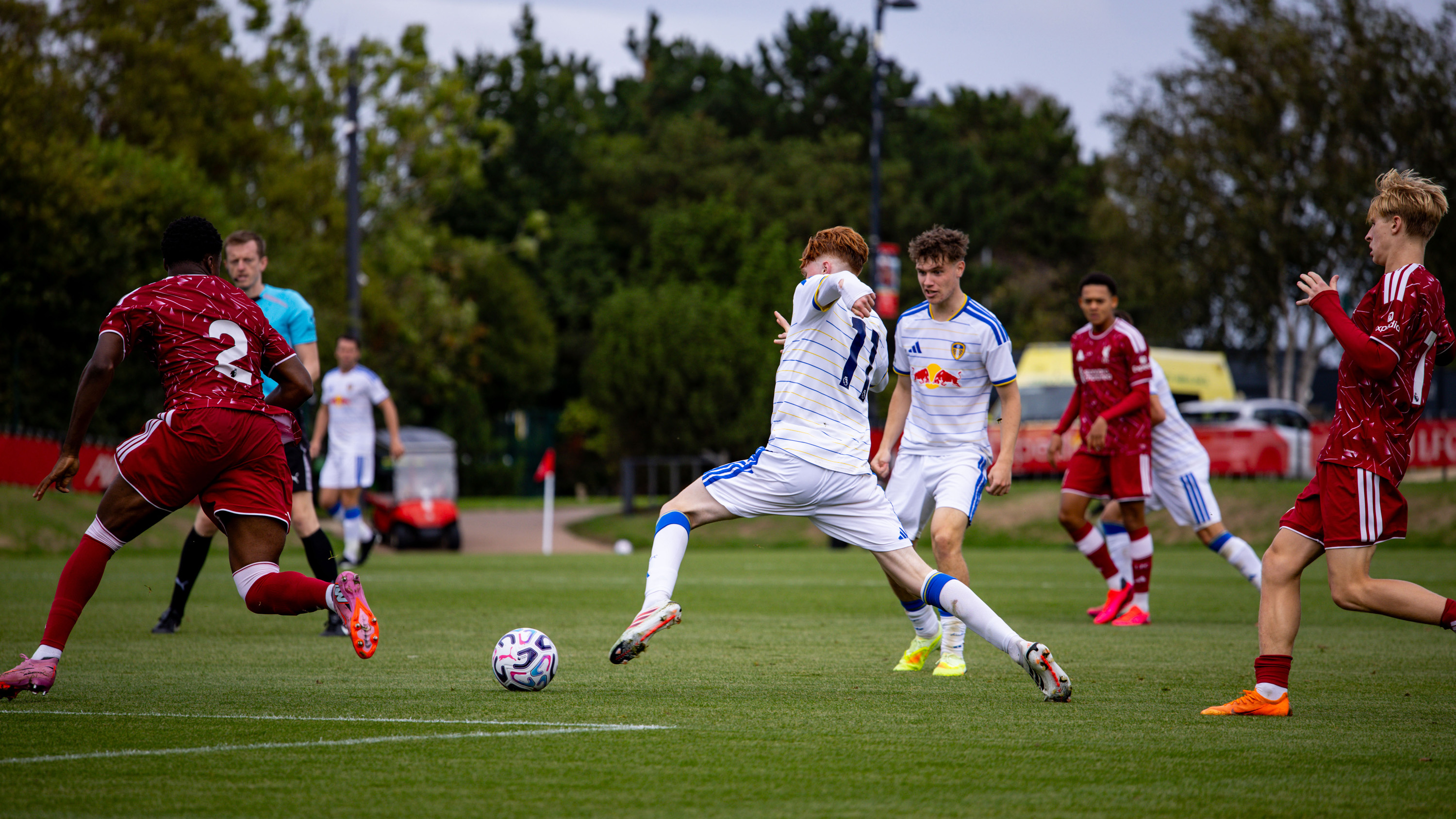 Callum Mills cover vs Liverpool U21 Aug 26 stretching for ball