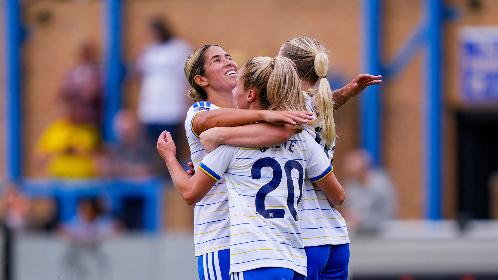 Kathryn Smith Thornaby Aug 26 Celebrating goal teammates