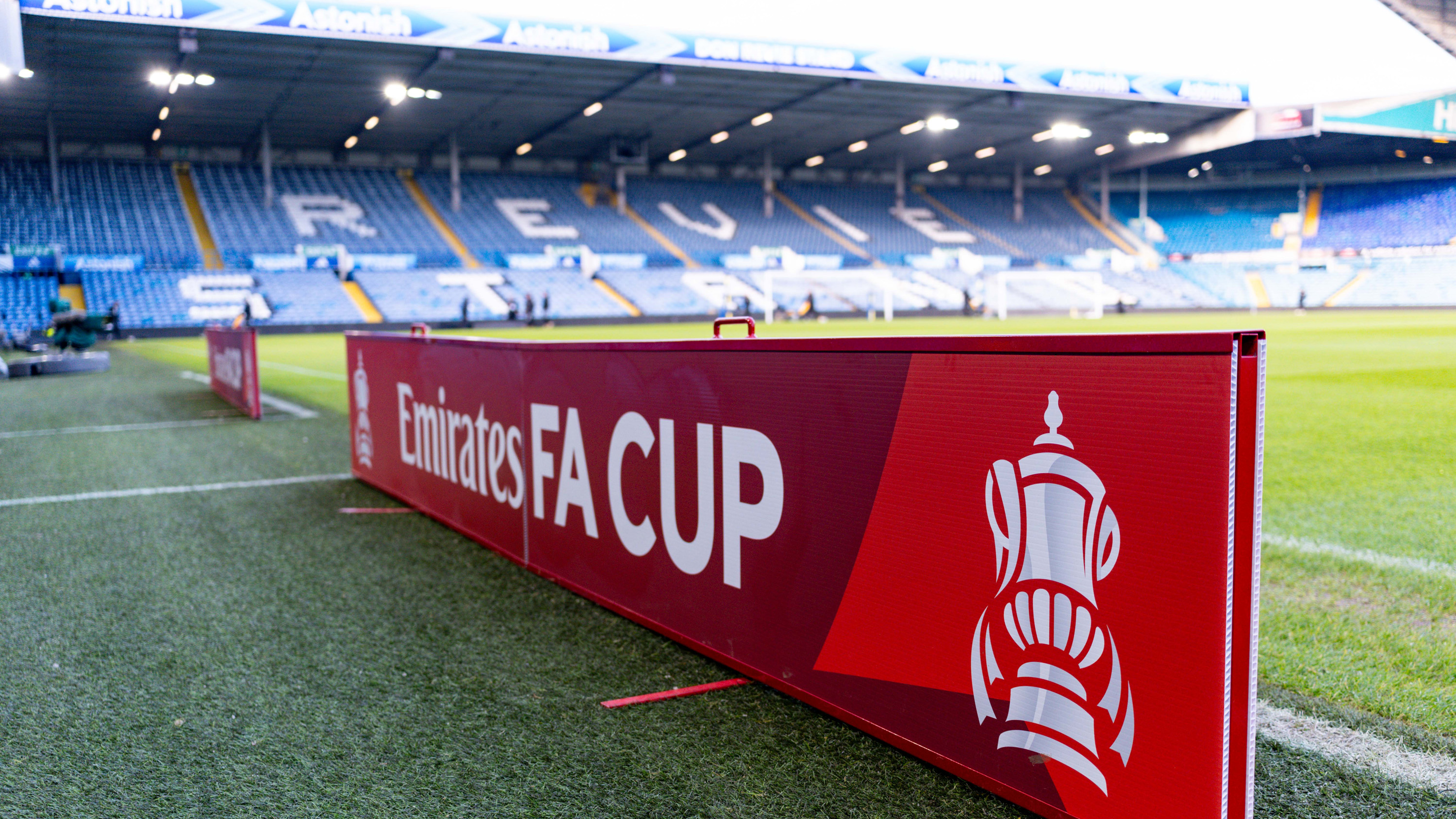 Elland Road FA Cup branding
