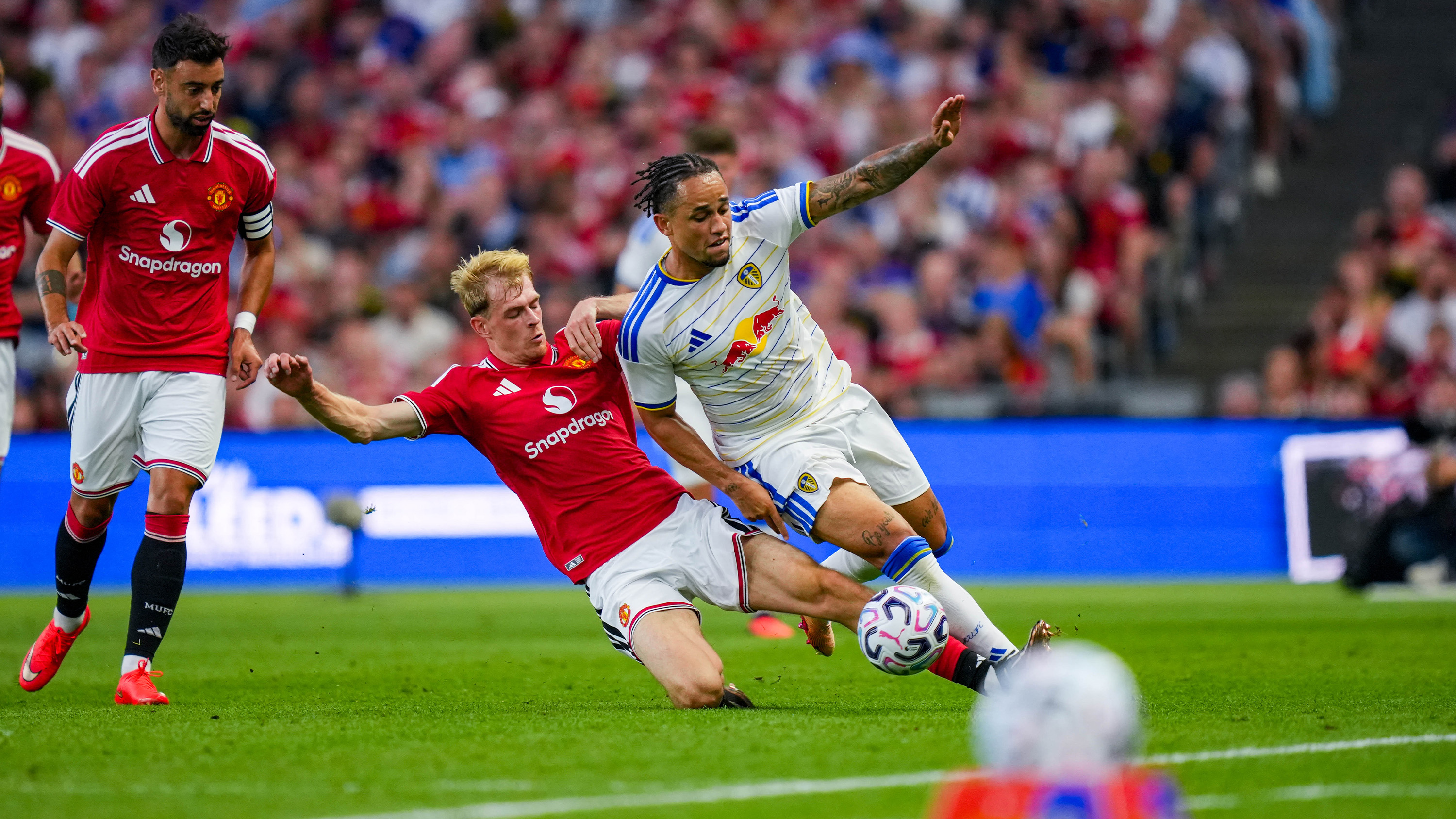 Noah Okafor Man Utd Aug 26 Battling for ball