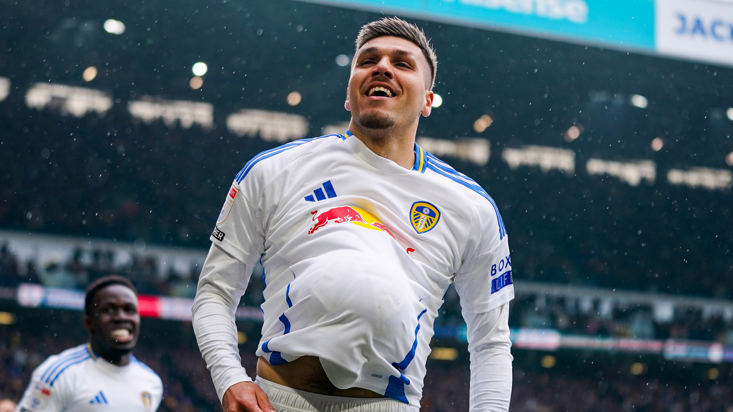 Joel Piroe Stoke Celebrating