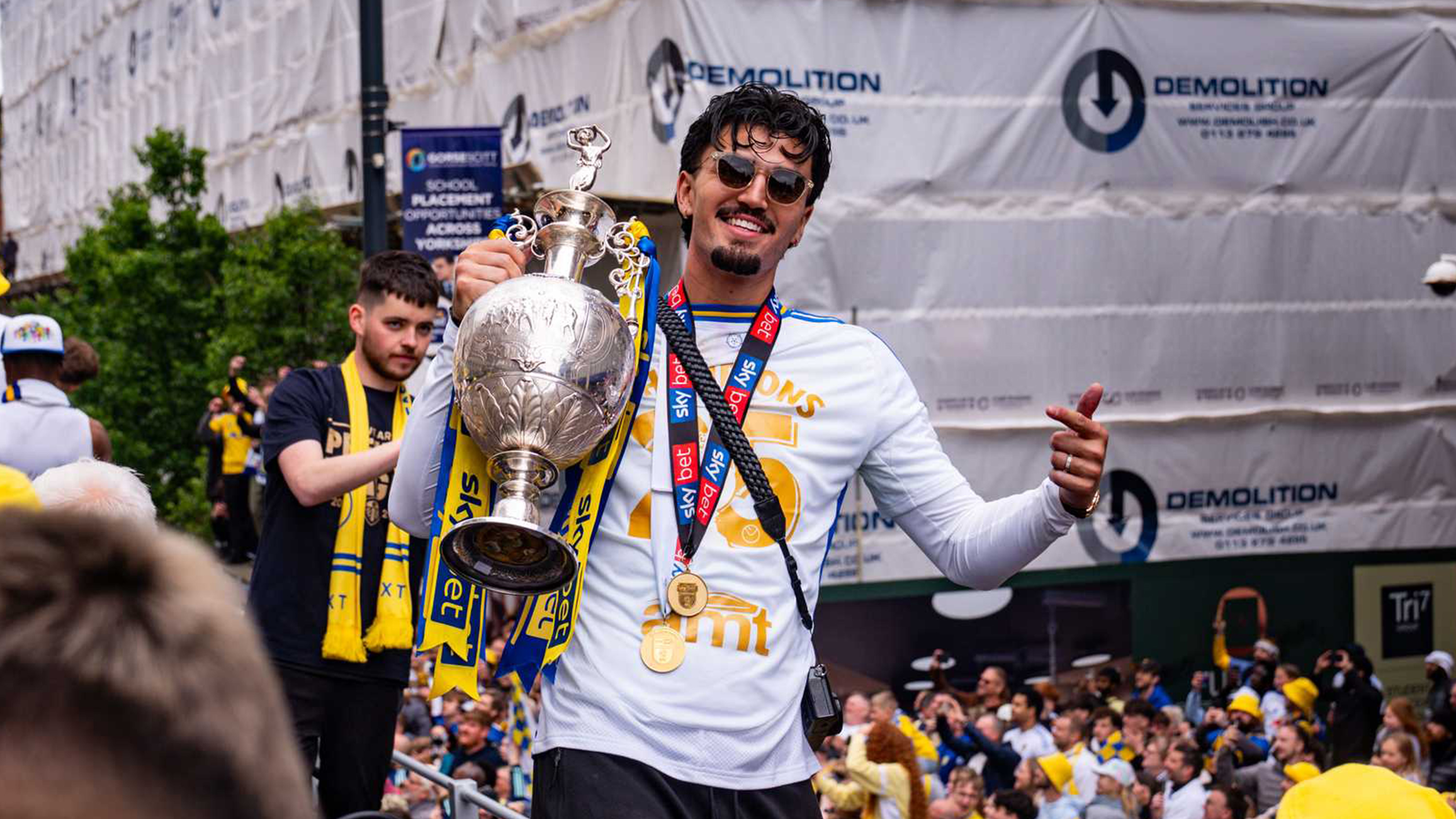 Pascal Struijk May 25 Parade with Trophy