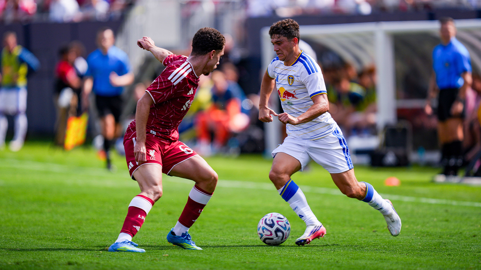 Dan James Liverpool Aug 26 Running with ball