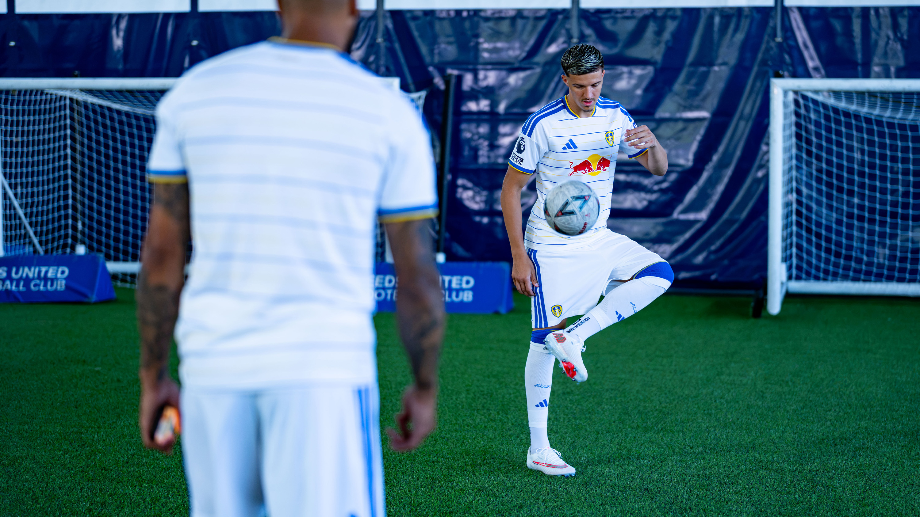 Tarik Muharemović Media Day Aug 26 Kicking Ball