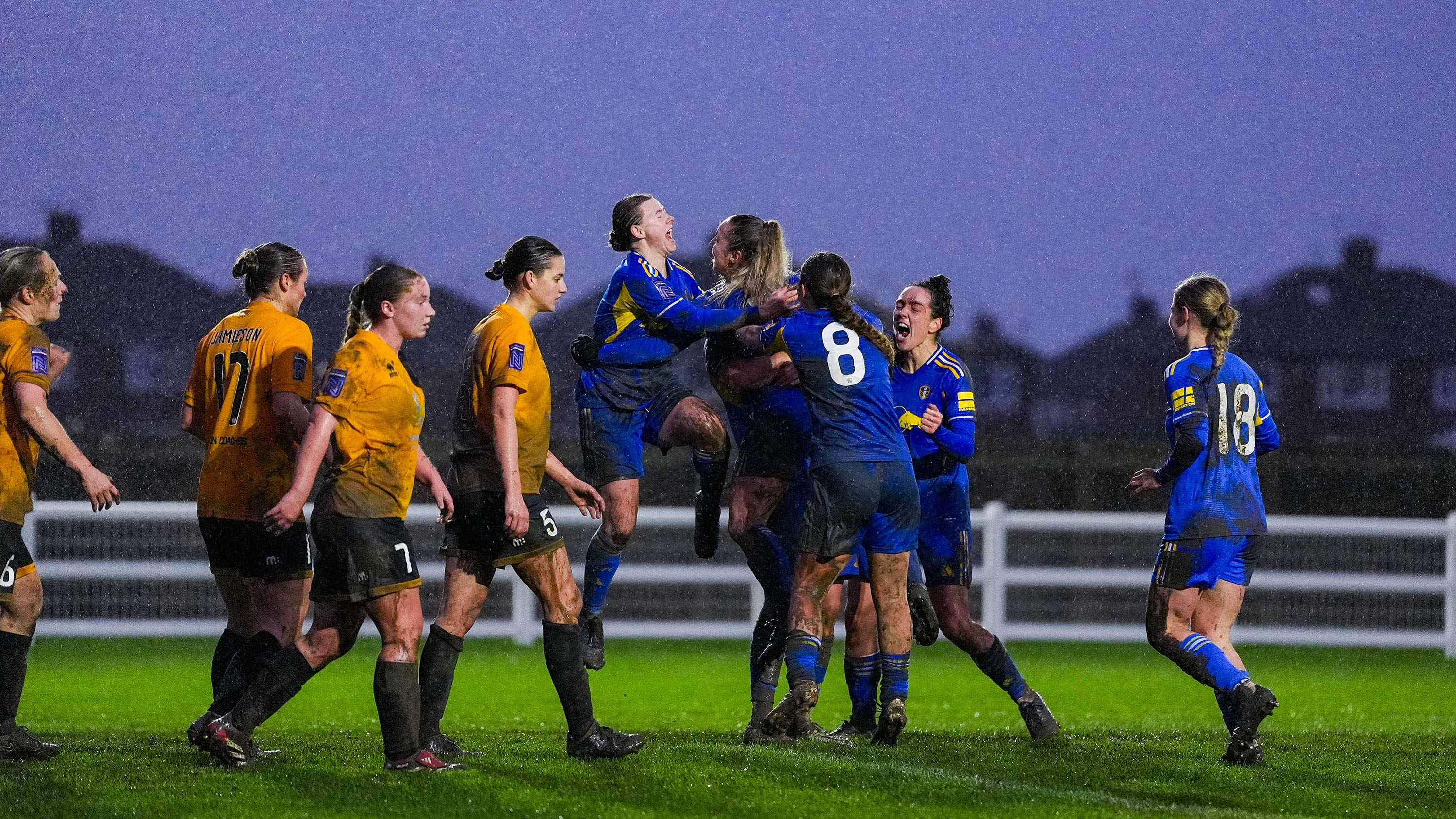 Leeds Women final goal celebration v Norton