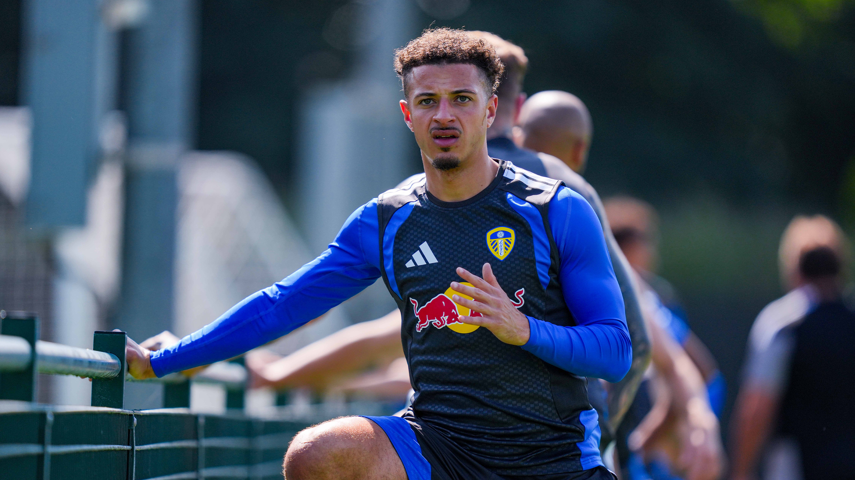 Ethan Ampadu Training Thorp Arch Jul 26 Warming Up