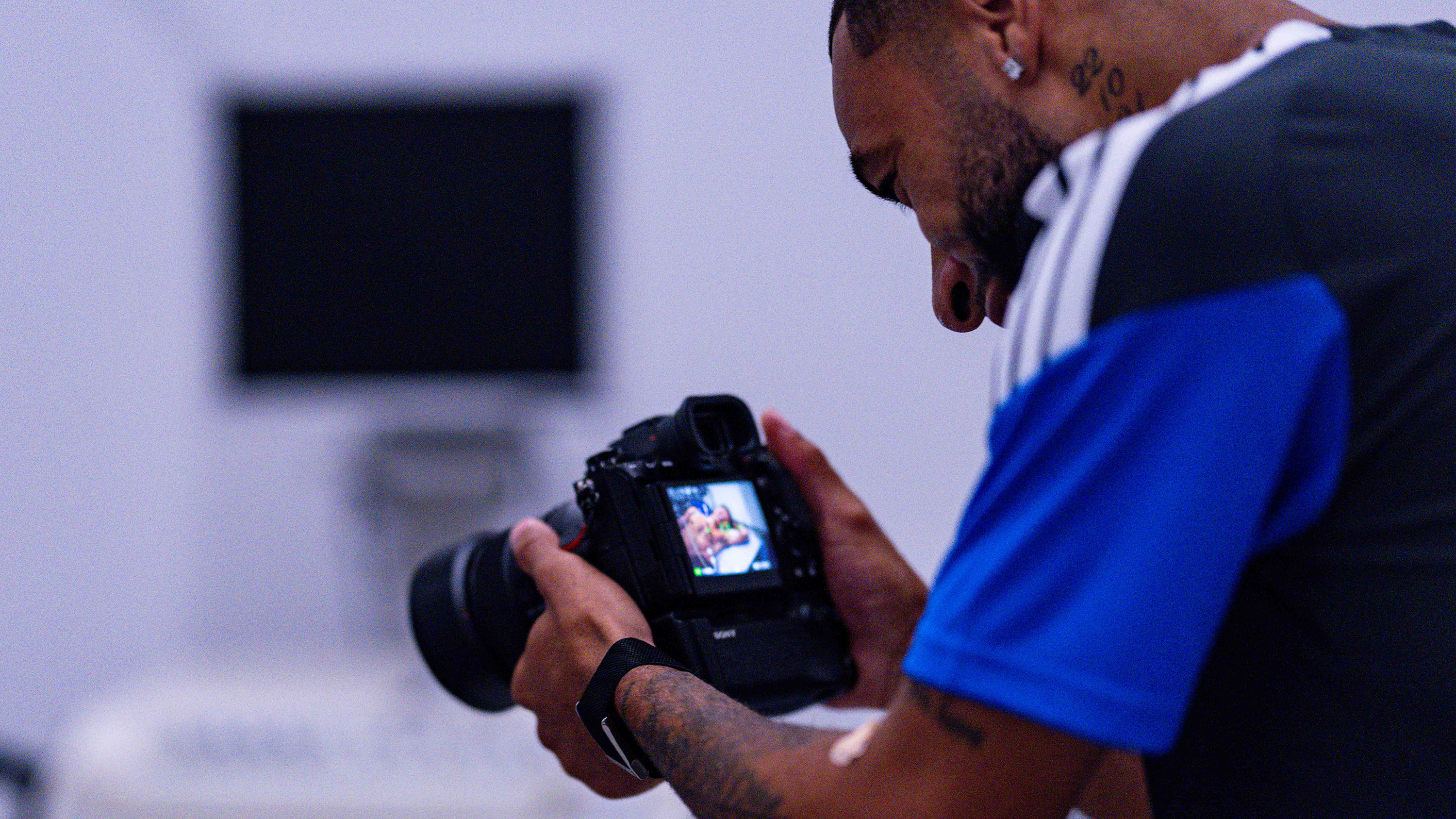 Jayden Bogle Pre-Season Day 1 July 26 Holding Camera