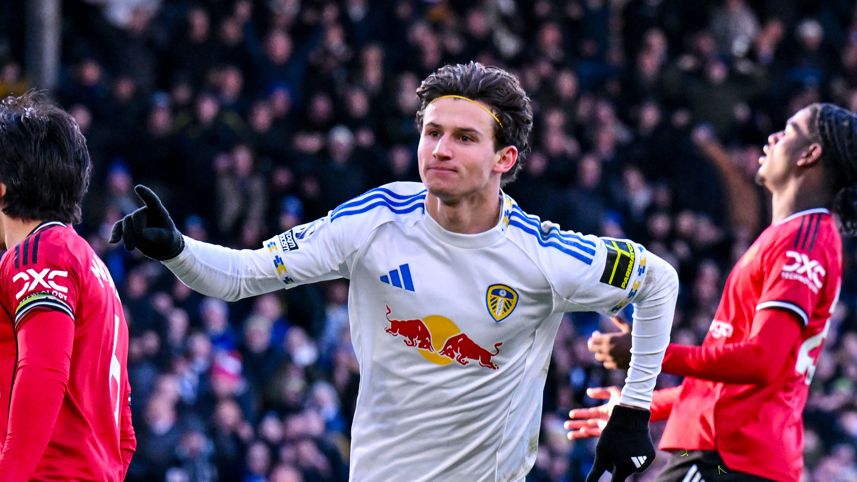 Brenden Aaronson Man Utd Celebration