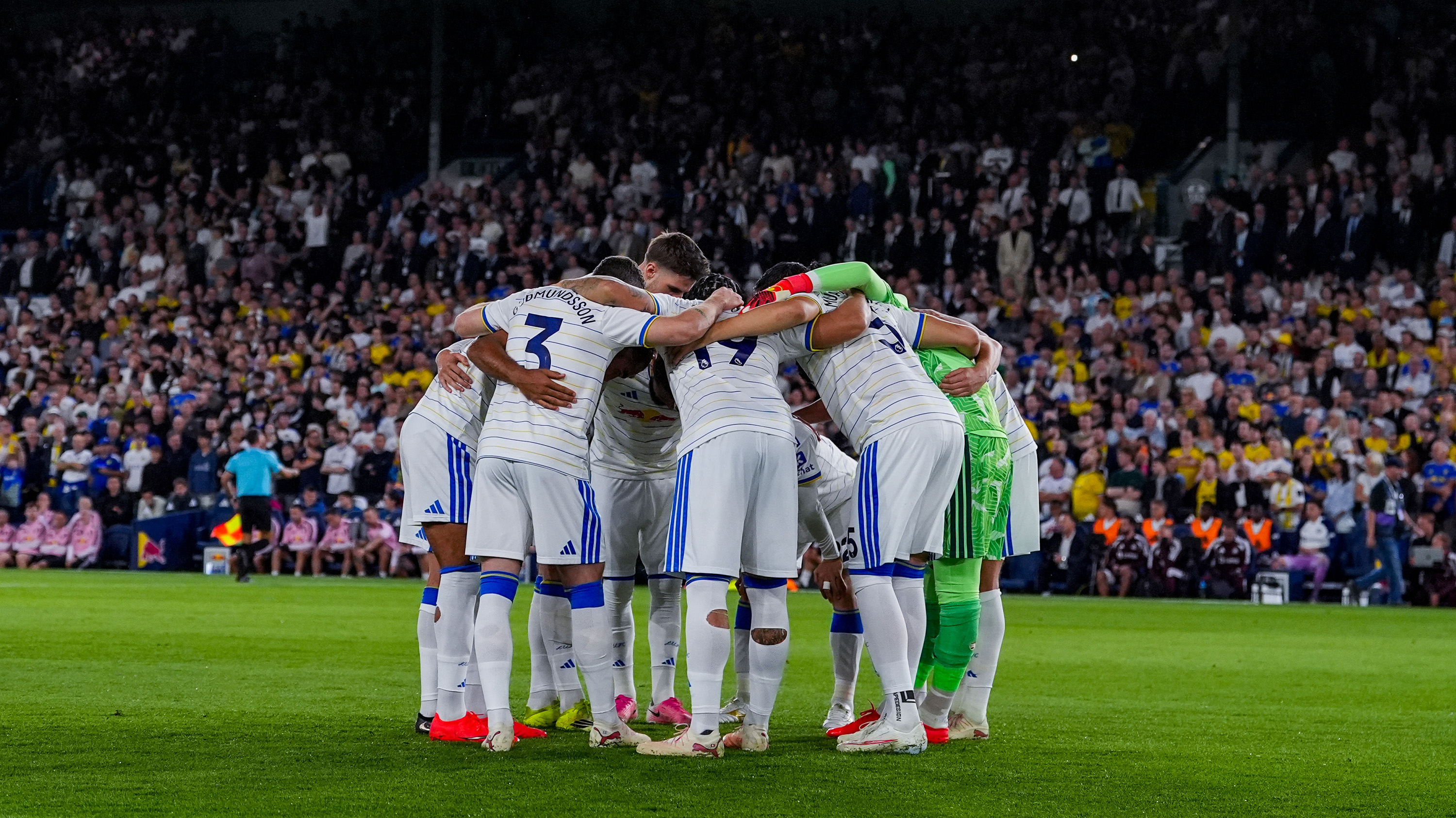 Leeds United Newcastle Sep 26 Team Huddle