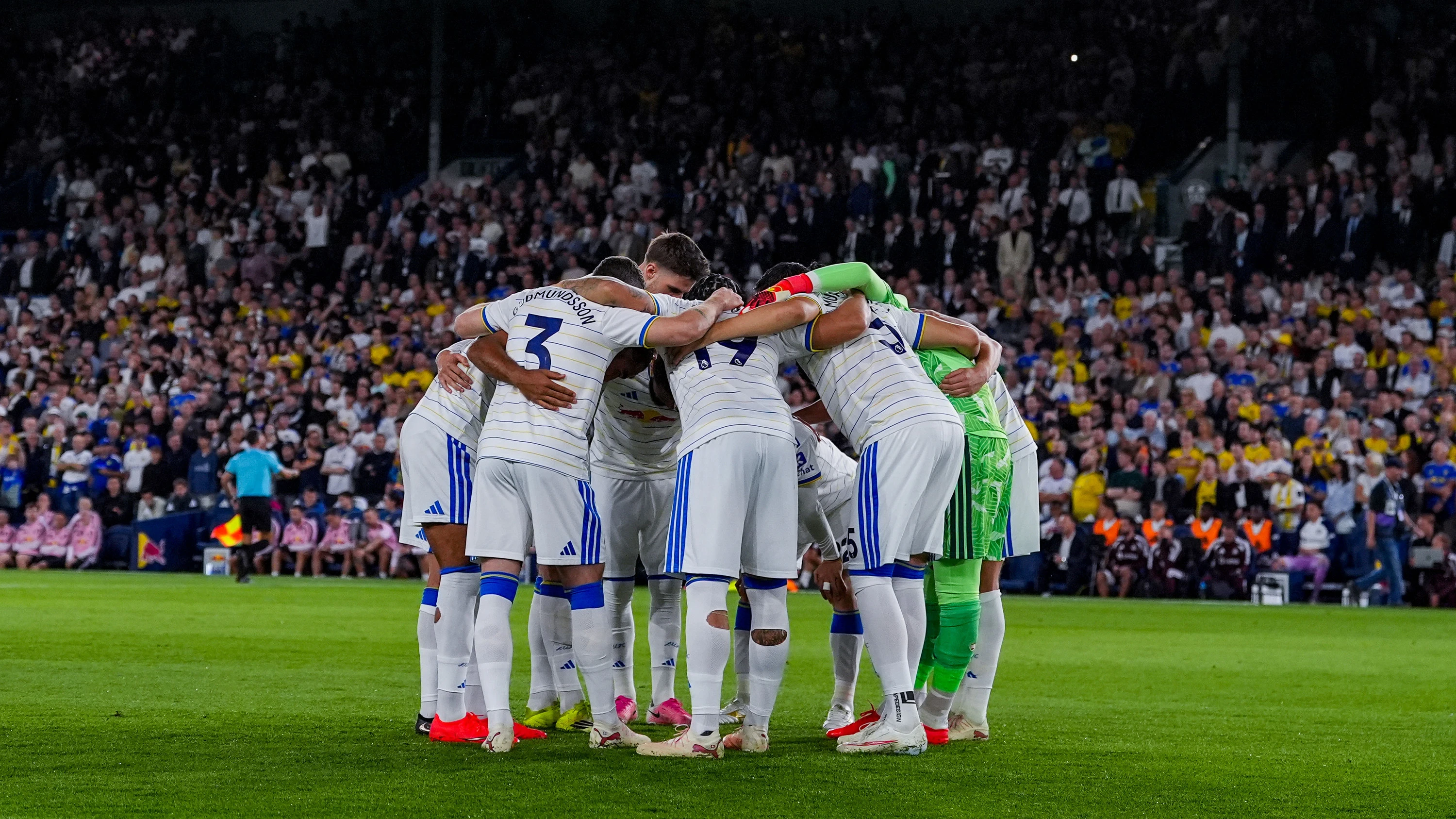Leeds United Newcastle Sep 26 Team Huddle