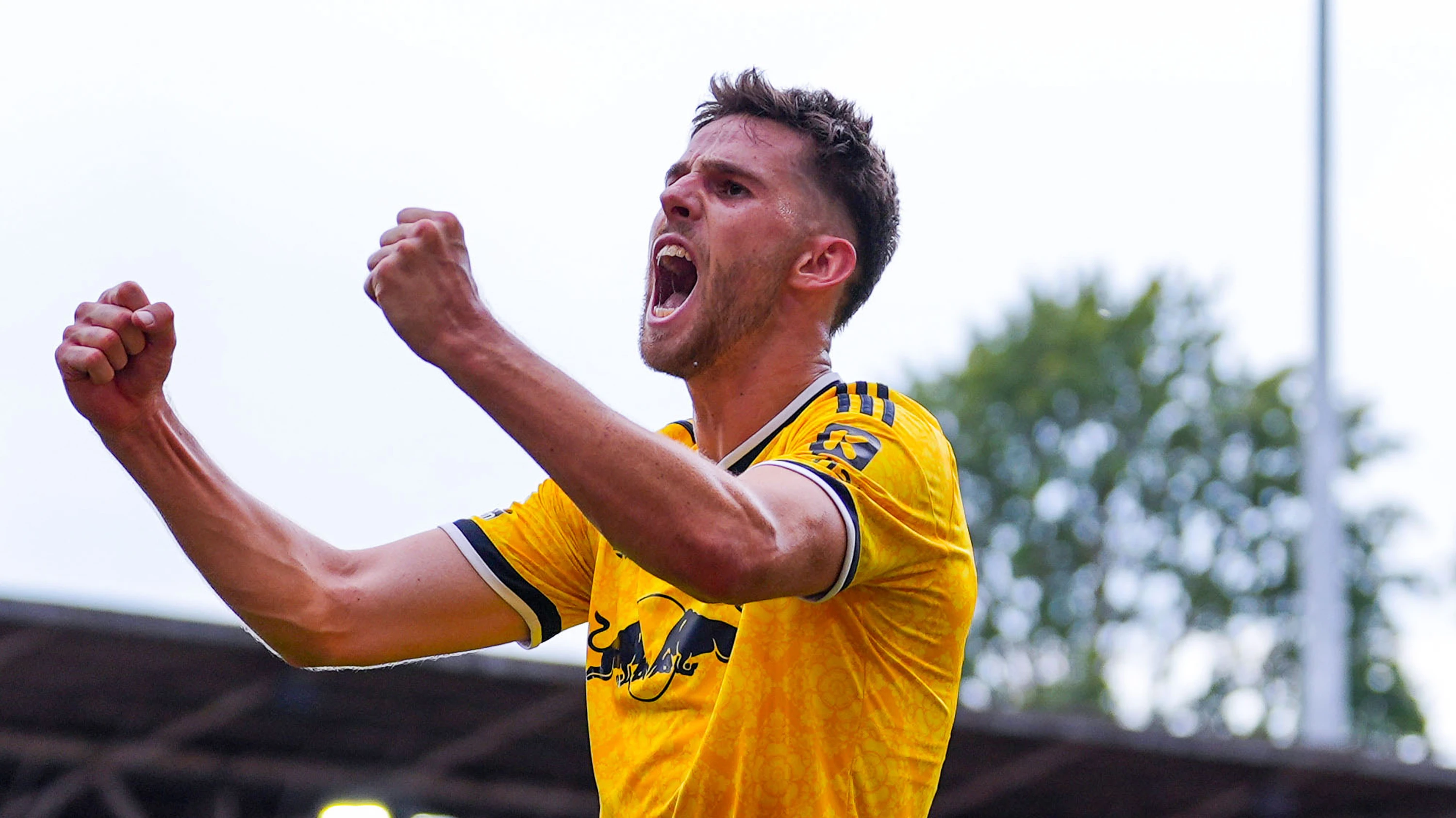 Anton Stach Nottingham Forest Aug 26 Pumping fists celebrating
