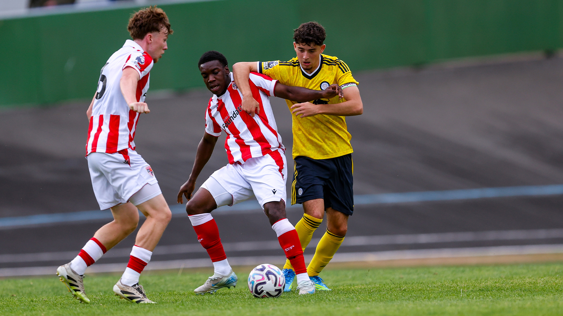 Oliver Pickles Stoke City U21 Aug 26 Challenging for ball