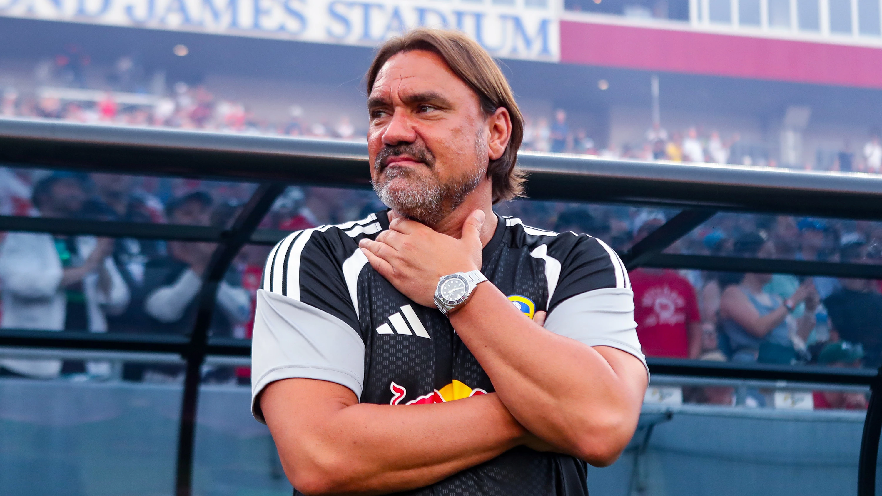 Daniel Farke Wrexham Jul 26 Looking to left